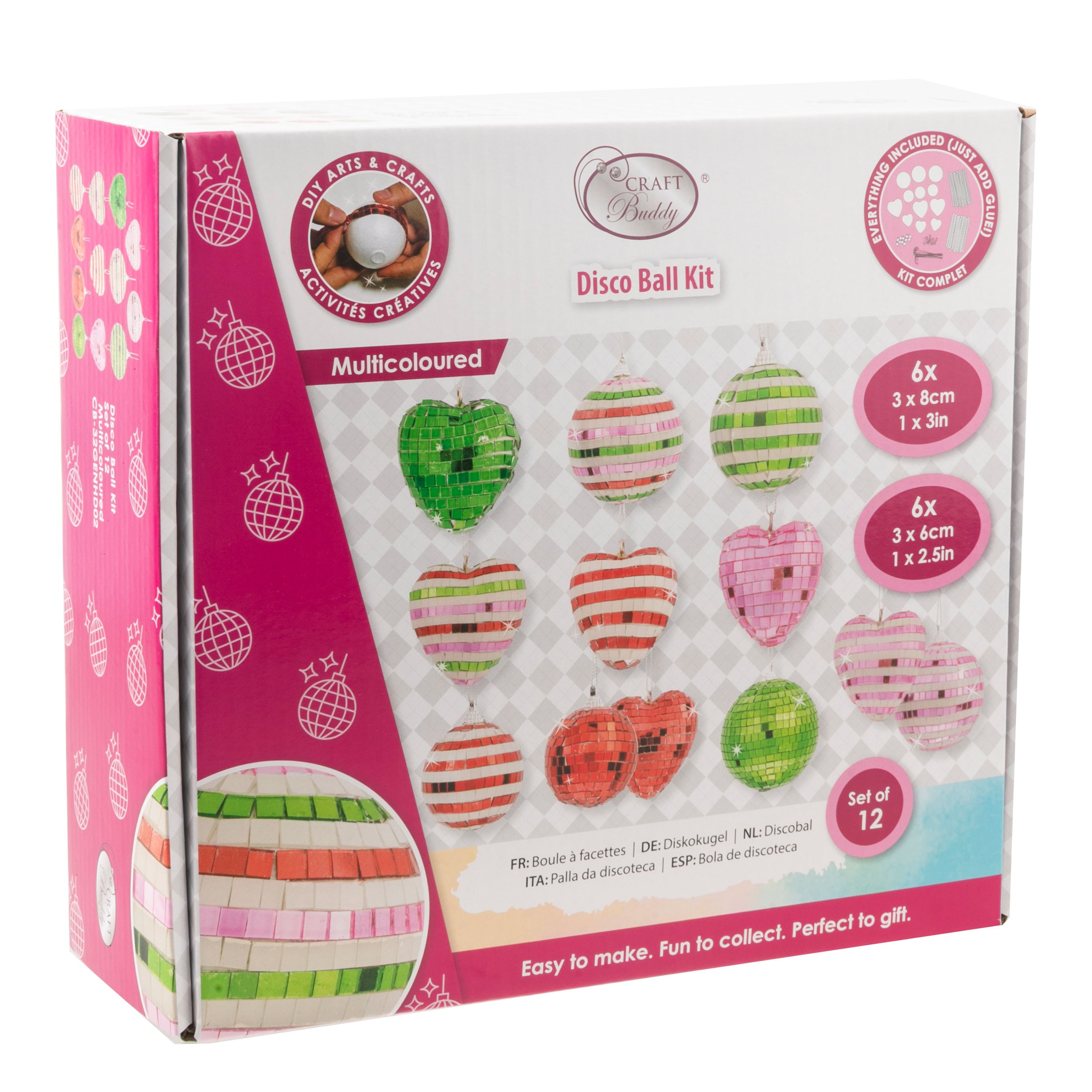 CRAFT BUDDY™ Kreativ-Set Styroporornamente & Spiegelquadrate 14tlg.