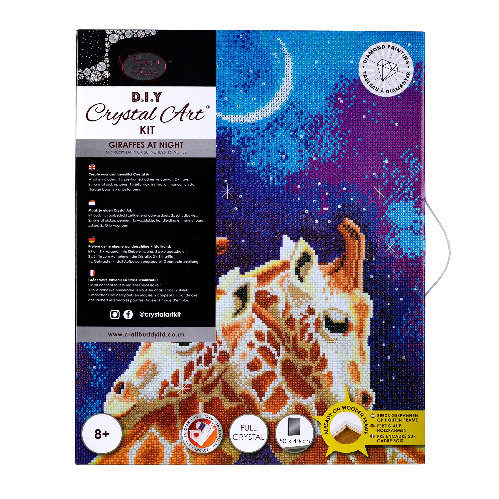 Craft Buddy Diamond Painting Bild Giraffen Zum Nachlegen X Cm Tlg Qvc De