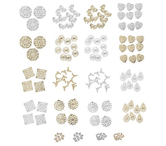 KARIN JITTENMEIER Dekorations-Set Metall-Ornamente verschiedene Designs 20tlg.
