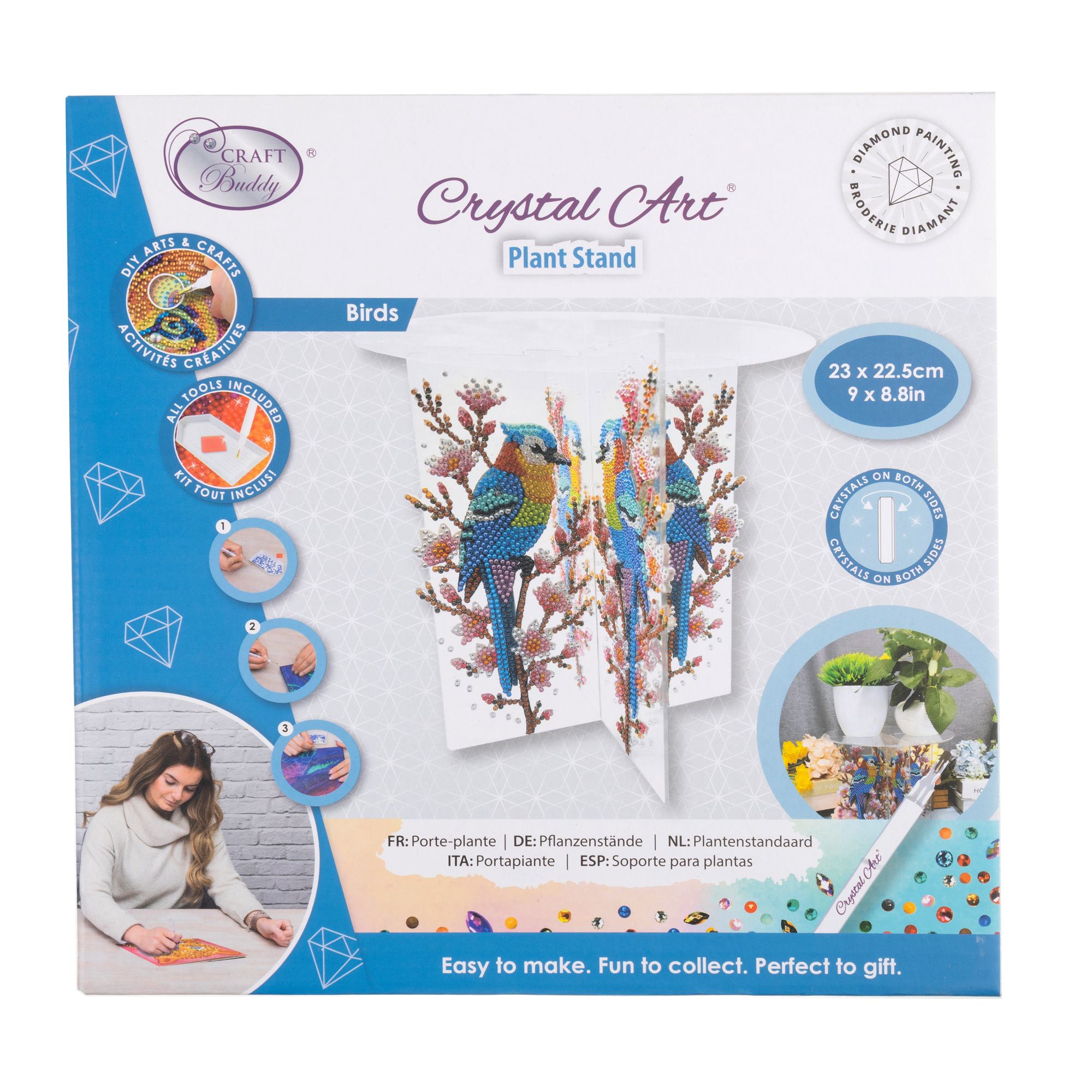 CRAFT BUDDY™ Diamond Painting-Set Blumenständer ca. 23x23x22cm 6tlg.