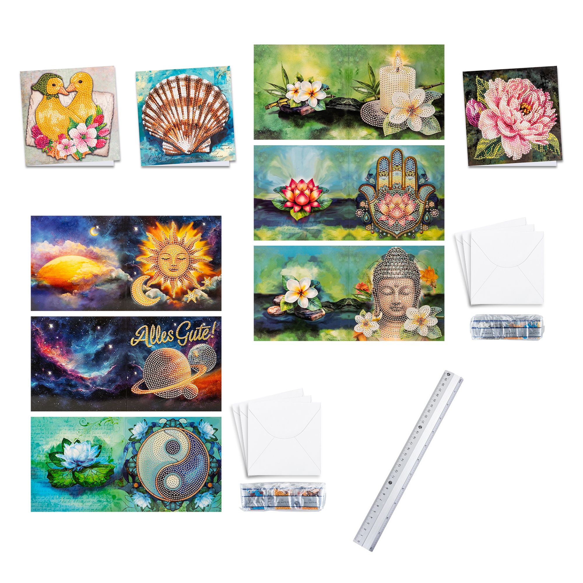 KARIN JITTENMEIER Club Artikel Diamond Painting-Set Grußkarten 38tlg.