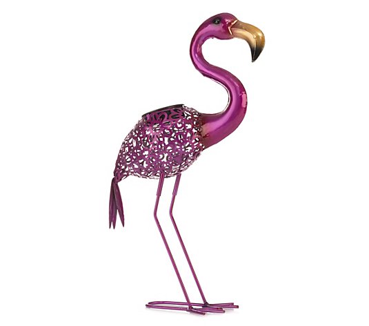 SOLENOVA Solarfigur Flamingo pink metallic ca. 52x28x8,5cm