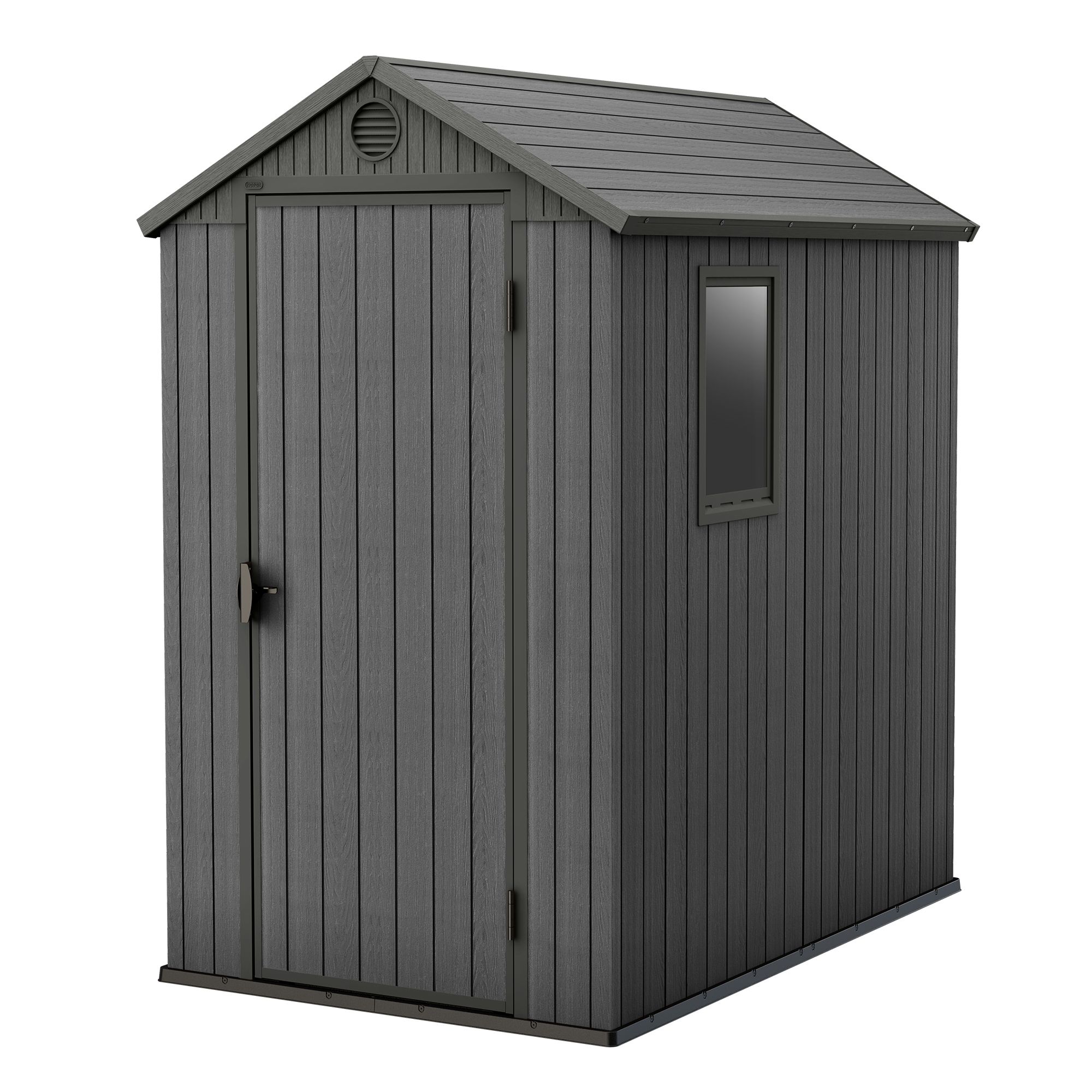 KETER® Gartenhaus Darwin 6x4 Holzdesign, 10 Jahre Herstellergarantie 125,8x184,5x205cm