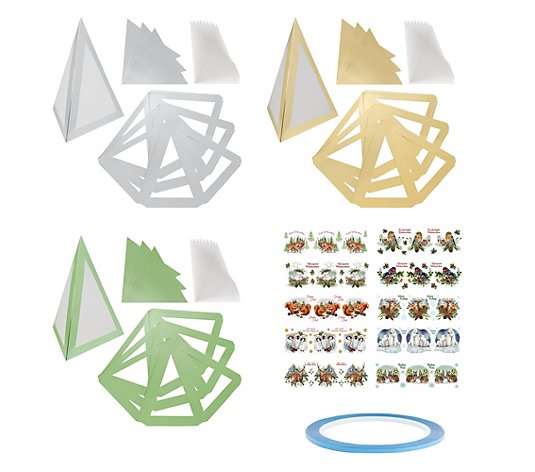 KARIN JITTENMEIER Dekorations-Set Falt-Laternen, Transparentpapiere & Sticker, 47tlg.