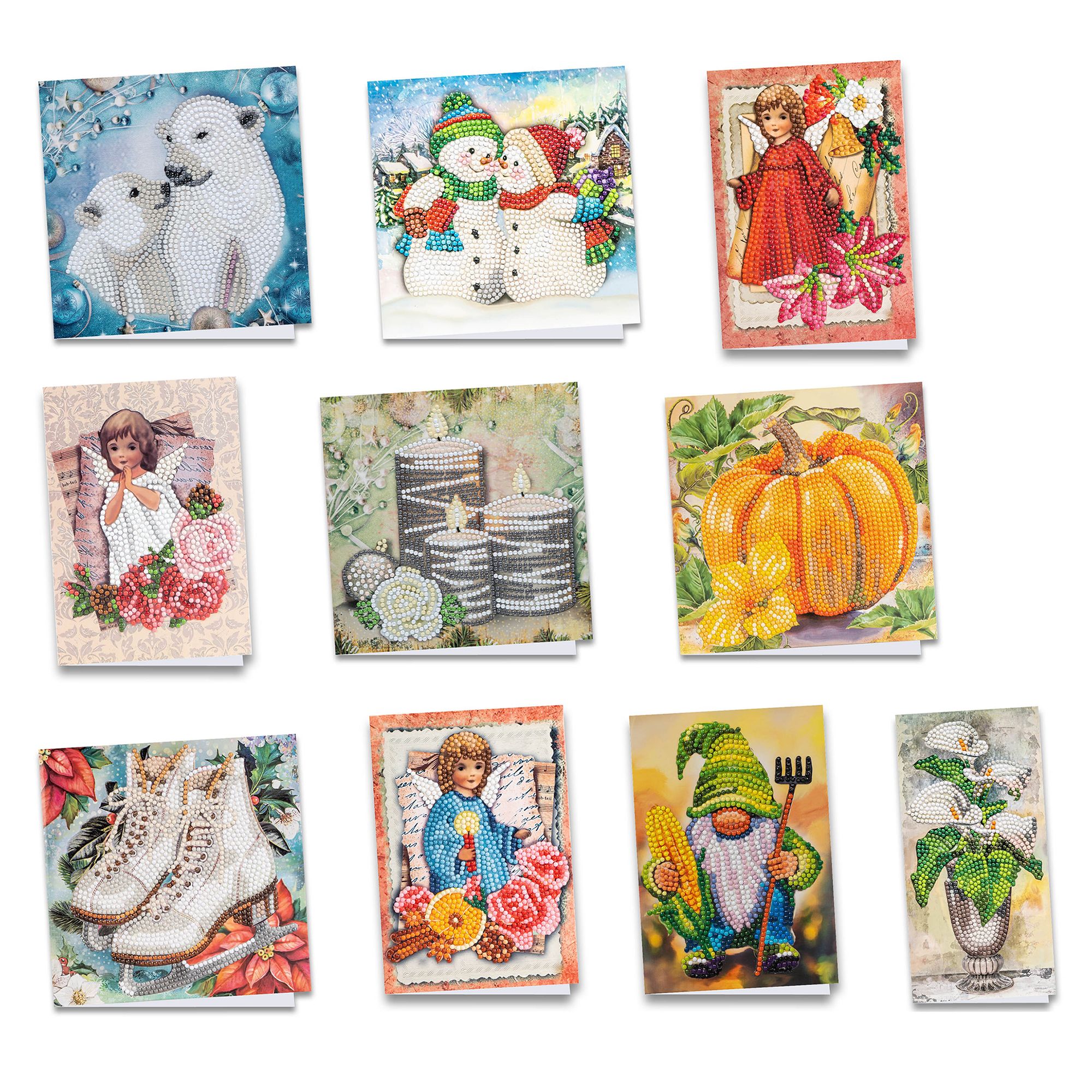 KARIN JITTENMEIER Diamond Painting-Set Grußkarten Herbst/Wintermotive 60tlg.