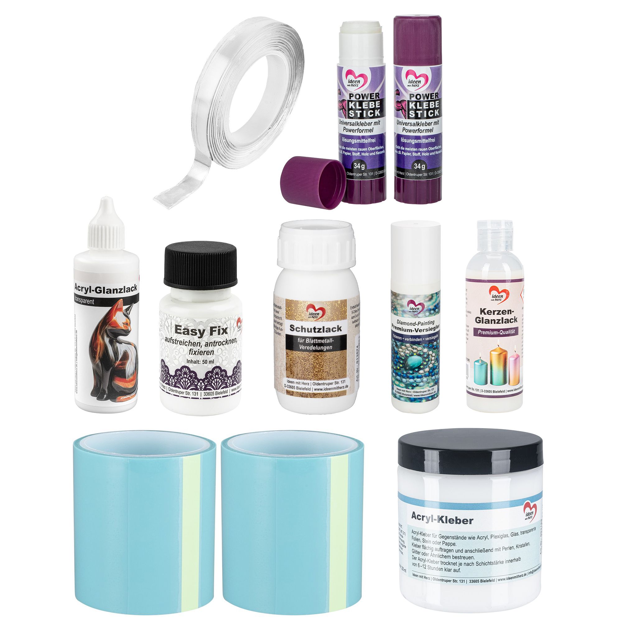 KARIN JITTENMEIER Club Artikel Lack & Kleber-Set inkl. Acrylkleber 11tlg.