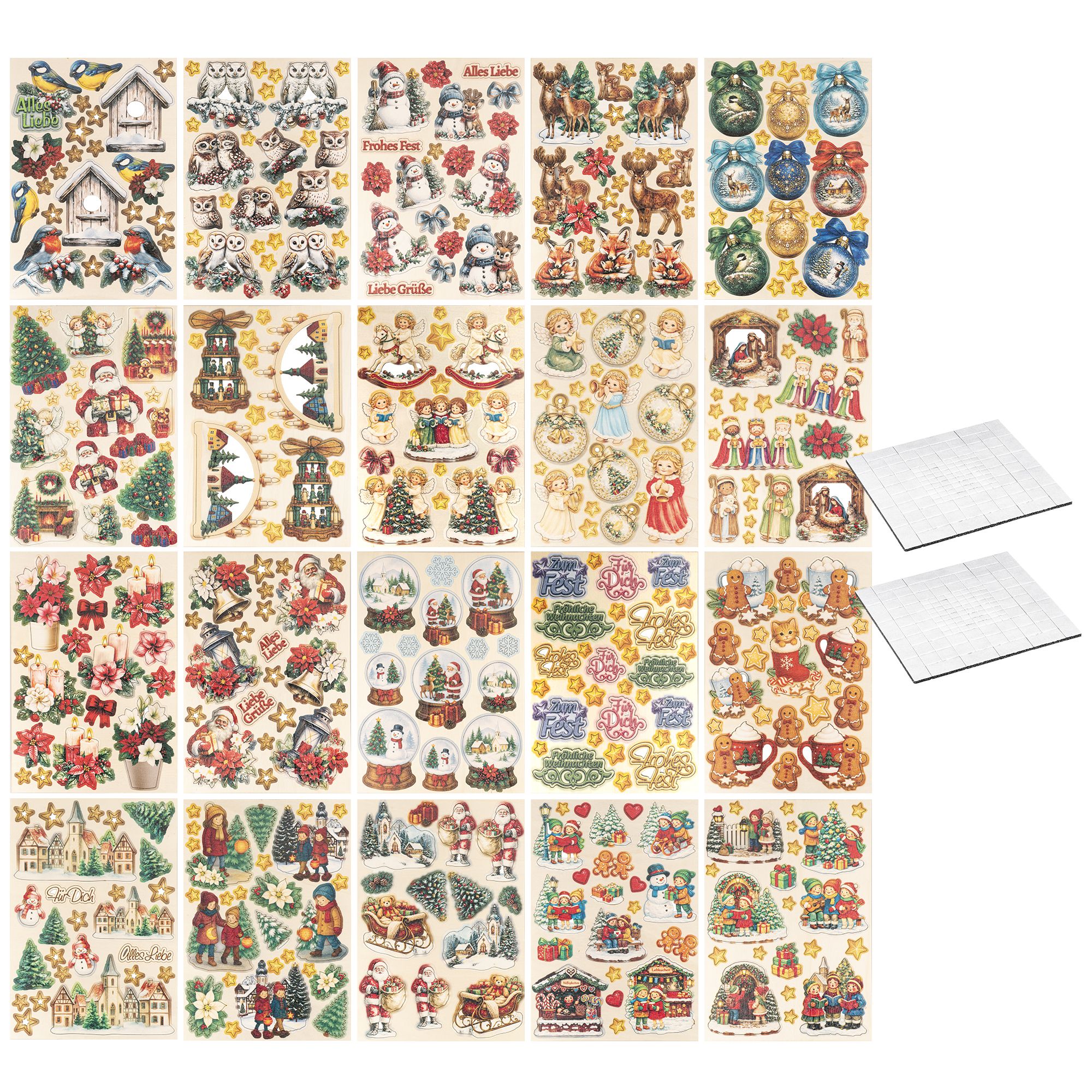 KARIN JITTENMEIER Kreativ-Set Motiv Holz Laserbogen Weihnachten, 22tlg.