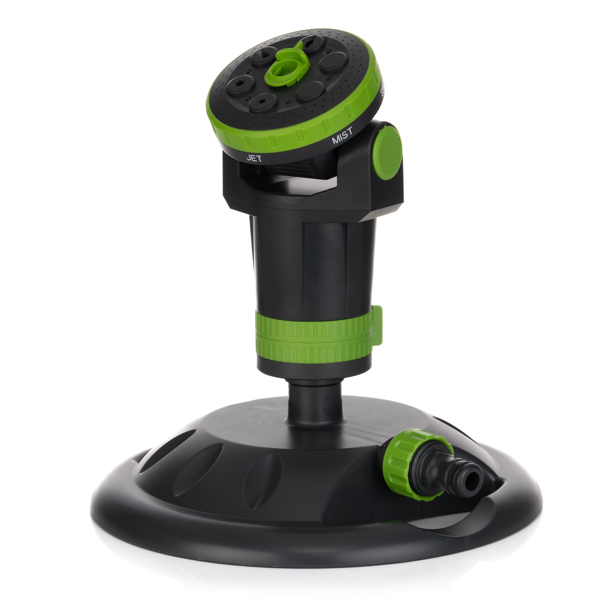 BARICUS Rasensprinkler 6 Sprühfunktionen rotierender Kopf 5J.Herstellergarantie