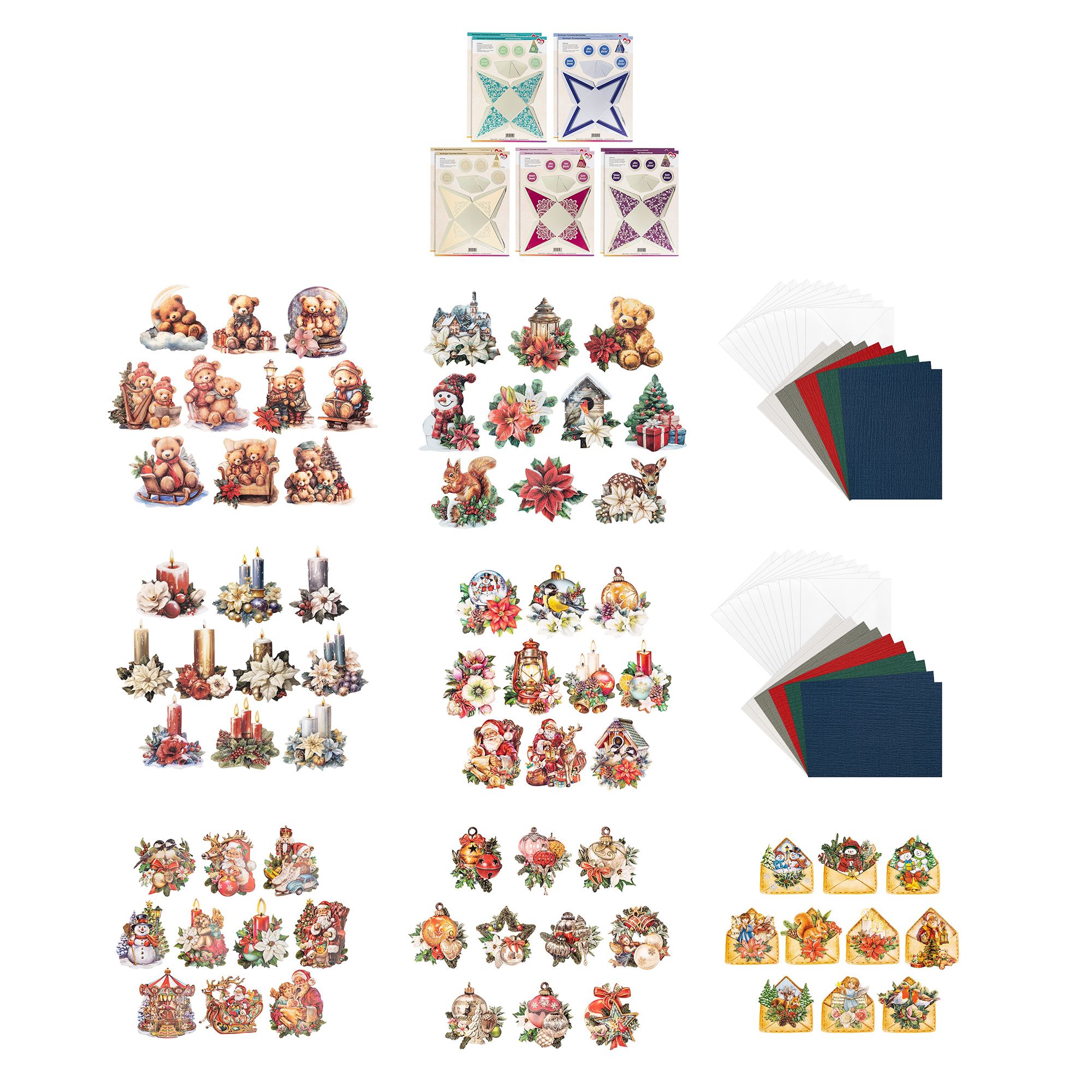 KARIN JITTENMEIER Club Artikel Grußkarten-Set mit 3D Motiven 110tlg.