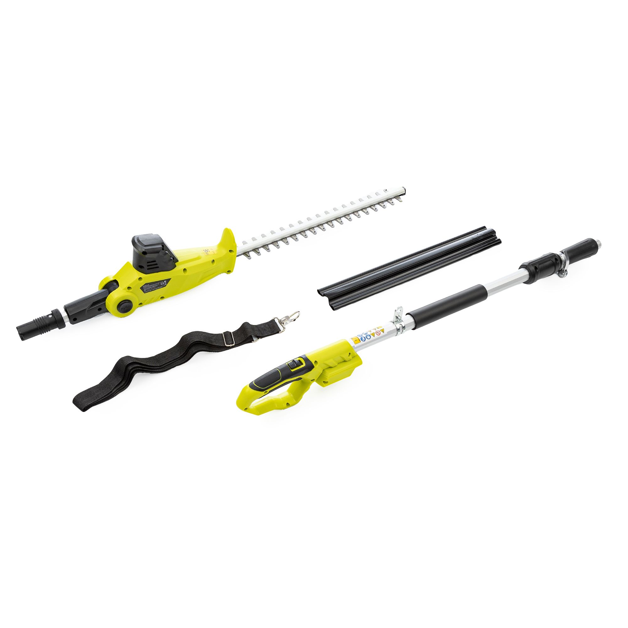 BARICUS Akku-Teleskop- Heckenschere 18V 41cm, 5facher schwenkbarer Kopf