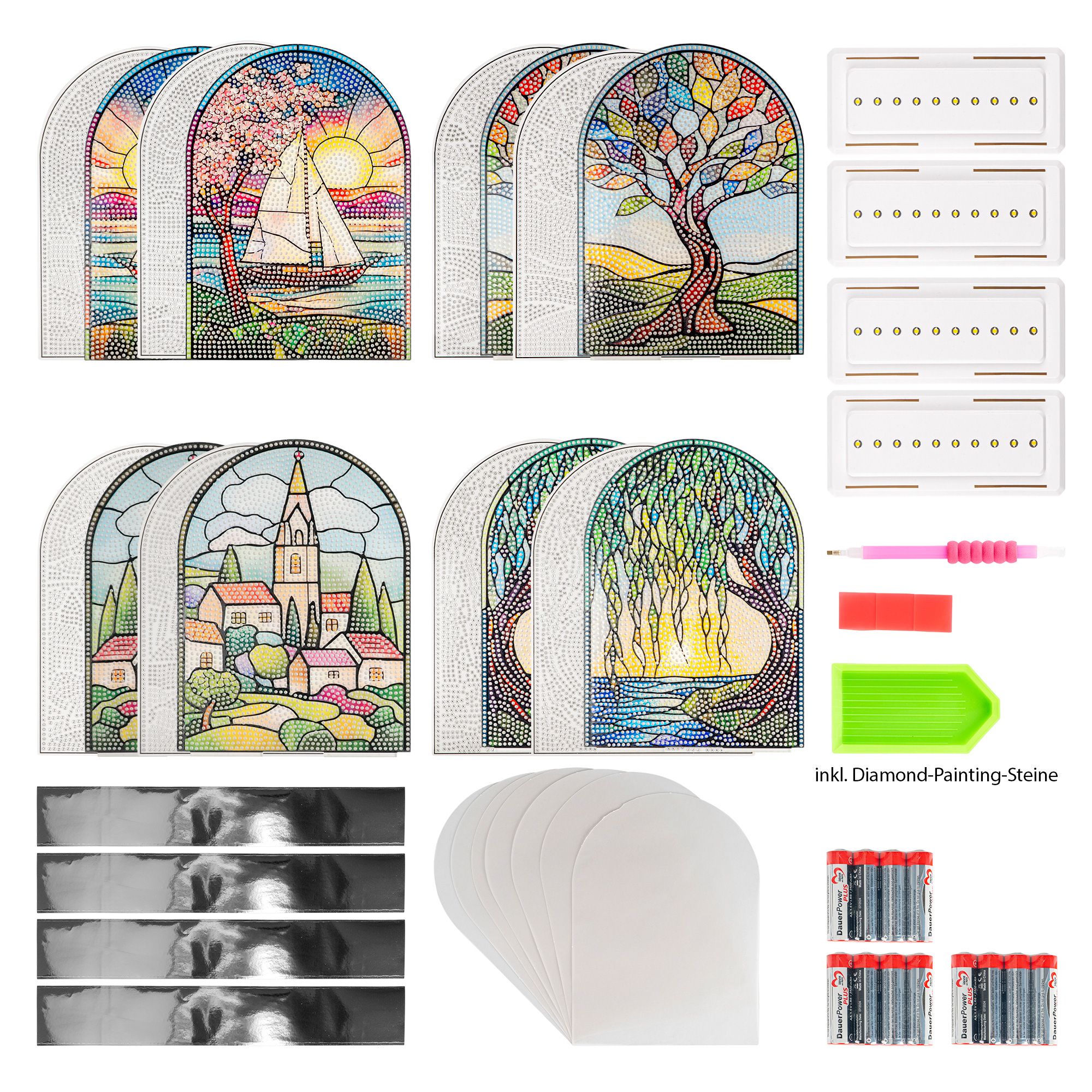 KARIN JITTENMEIER Diamond Painting-Set LED-Wechselpodest inkl. Acrylscheiben 45tlg.