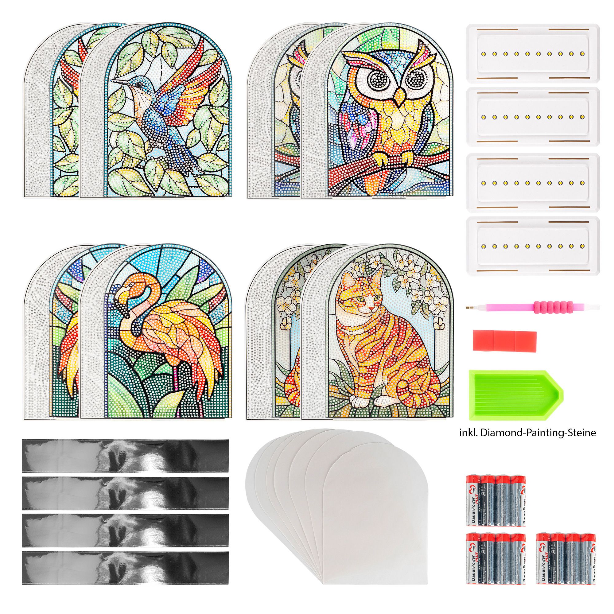 KARIN JITTENMEIER Diamond Painting-Set LED-Wechselpodest inkl. Acrylscheiben 45tlg.