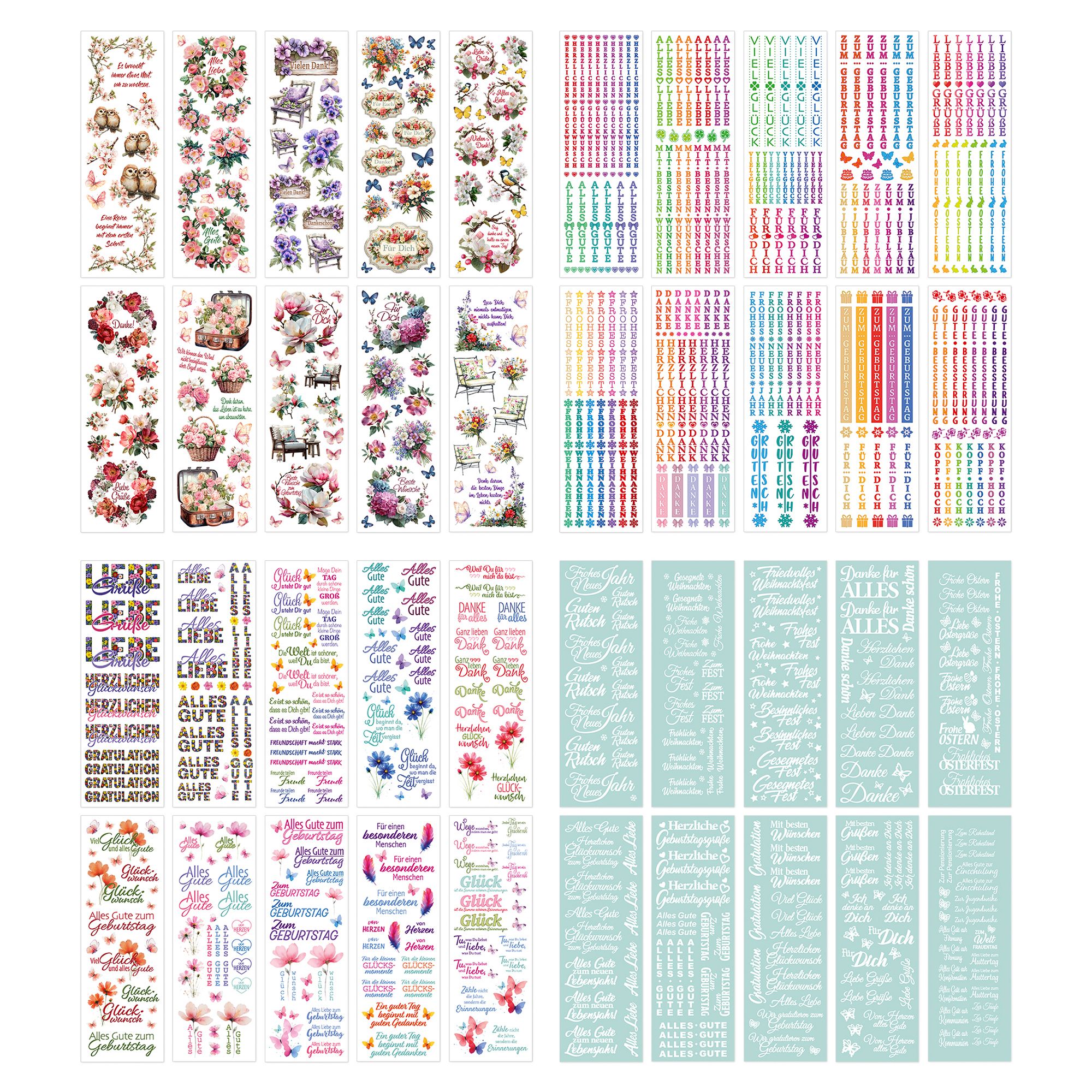 KARIN JITTENMEIER Kreativ-Set Premium Transfers Schriften 44tlg.