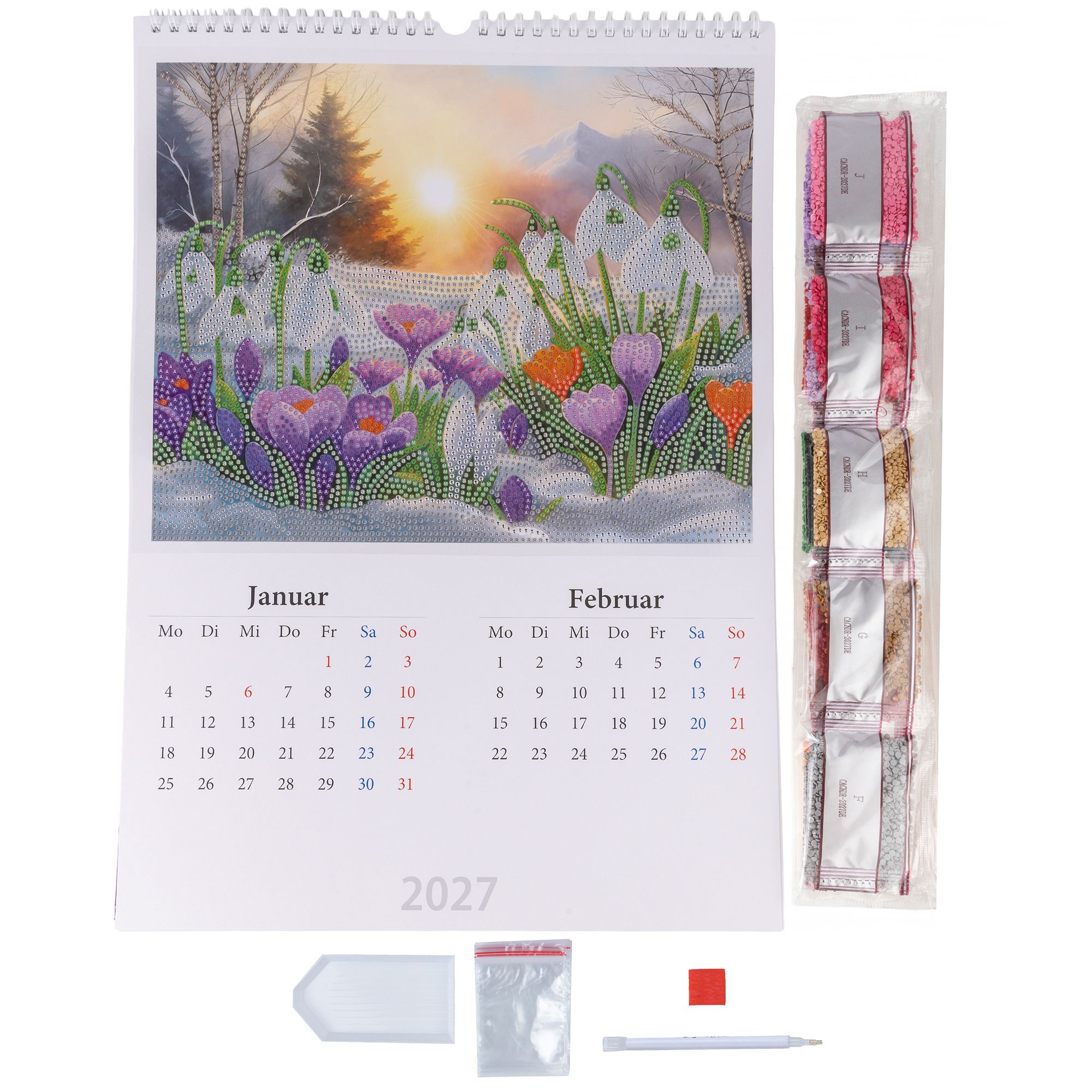 CRAFT BUDDY™ Diamond Painting-Set Kalender 2027 versch. Motive 6tlg.