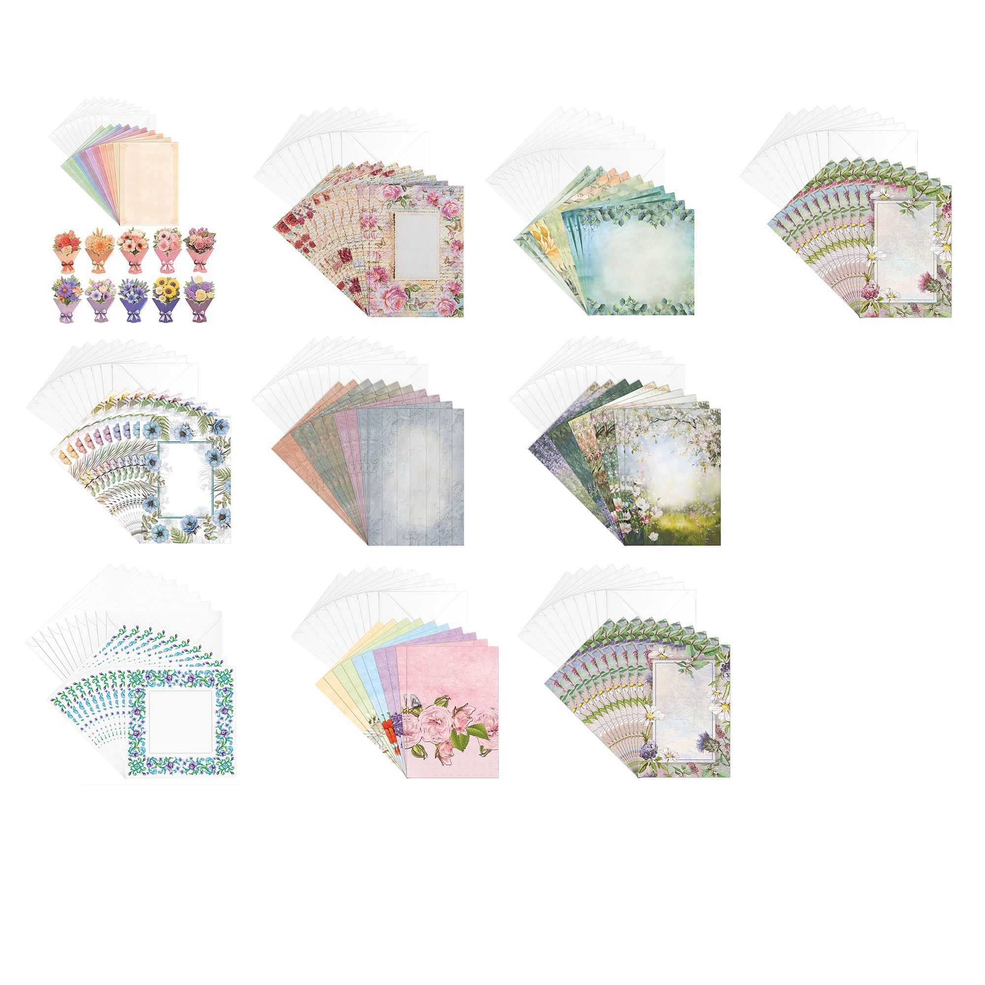 KARIN JITTENMEIER Grußkarten-Set Sommer inkl. 3D Motiven 210tlg.