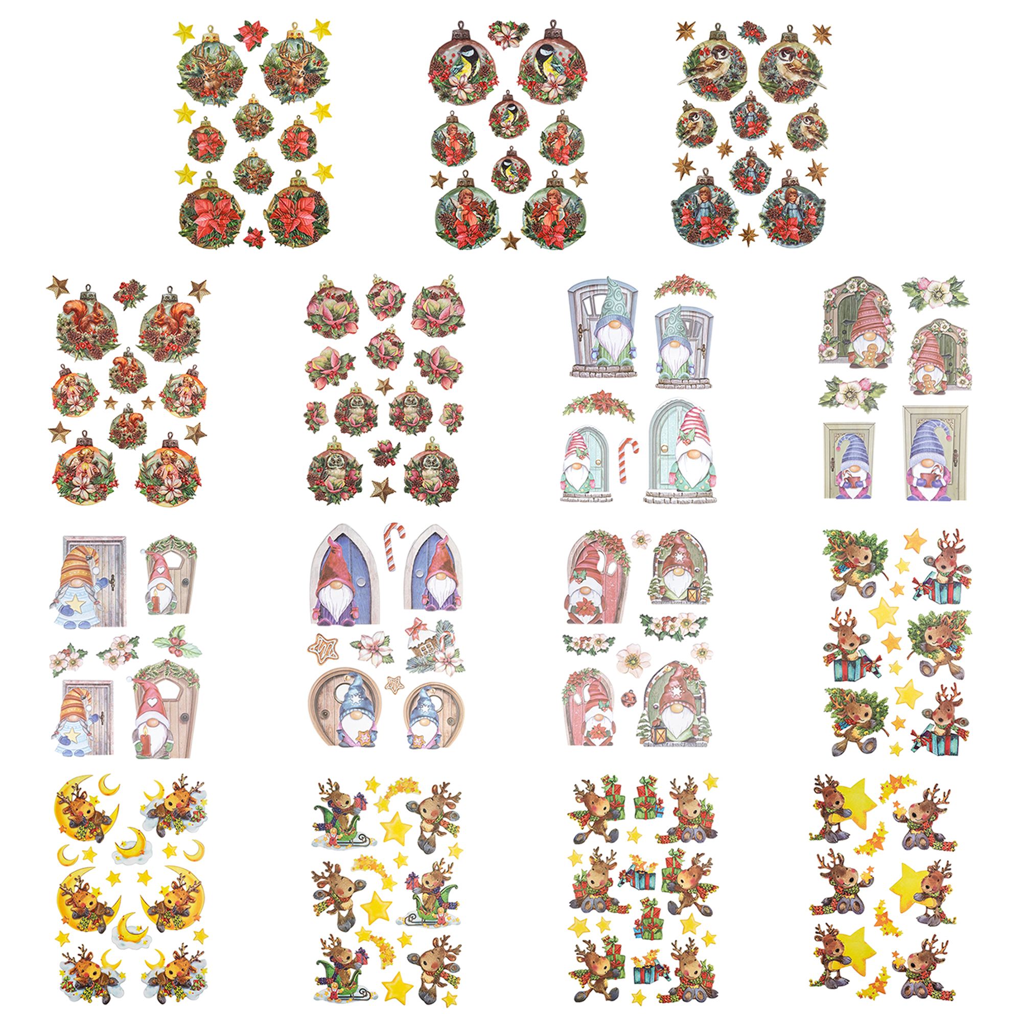 KARIN JITTENMEIER Sticker-Set 3D-Reliefsticker verschiedene Motive ...