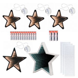 KARIN JITTENMEIER Kreativ-Set LED Sterne Infinity versch. Größen, 23tlg.