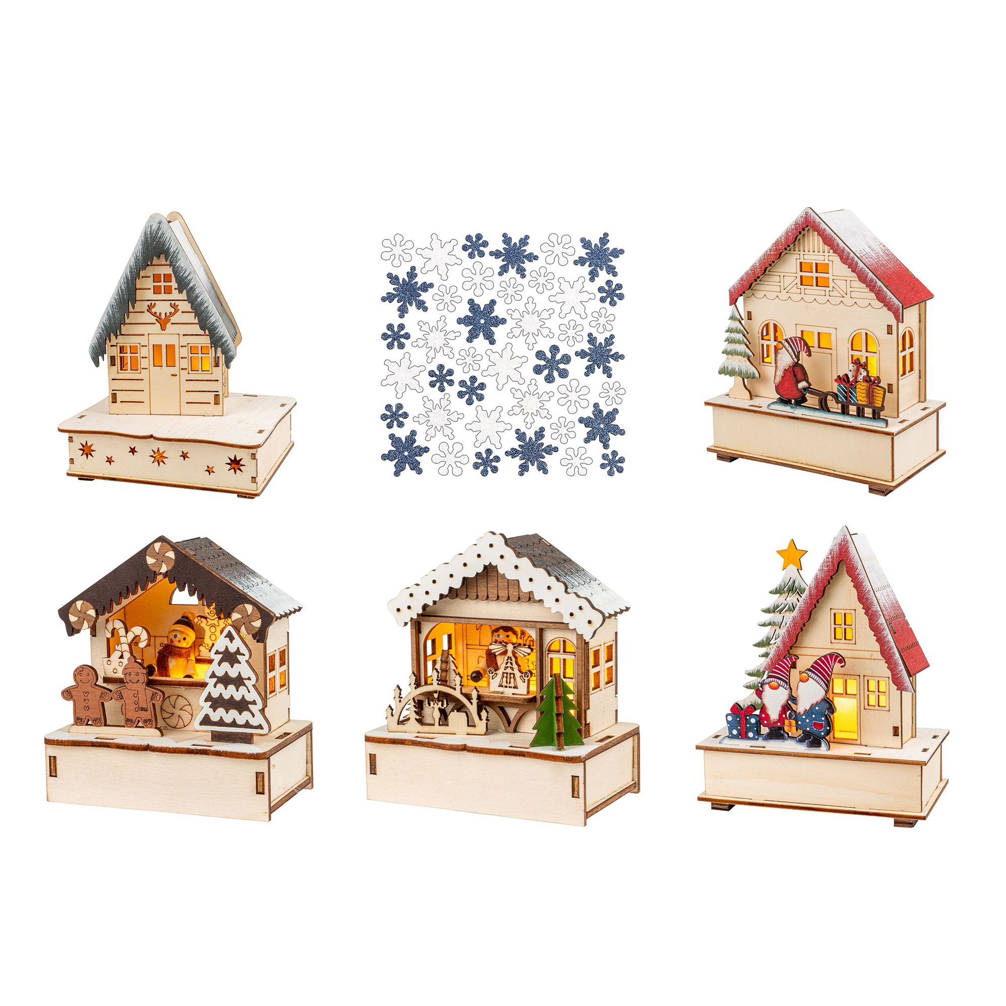 KARIN JITTENMEIER Club Artikel LED-Häuser Weihnachtsmarkt 15tlg.