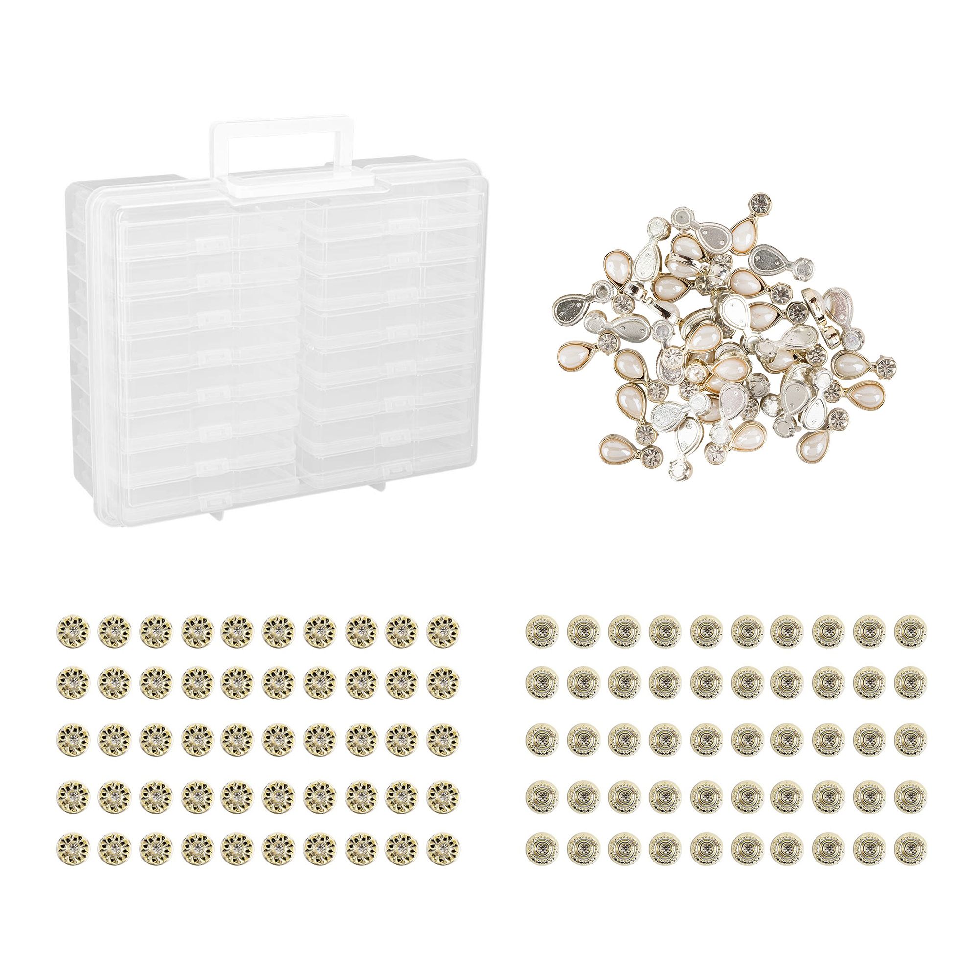 KARIN JITTENMEIER Kreativ-Set Aufbewahrungskoffer & Schmucksteine 4tlg.