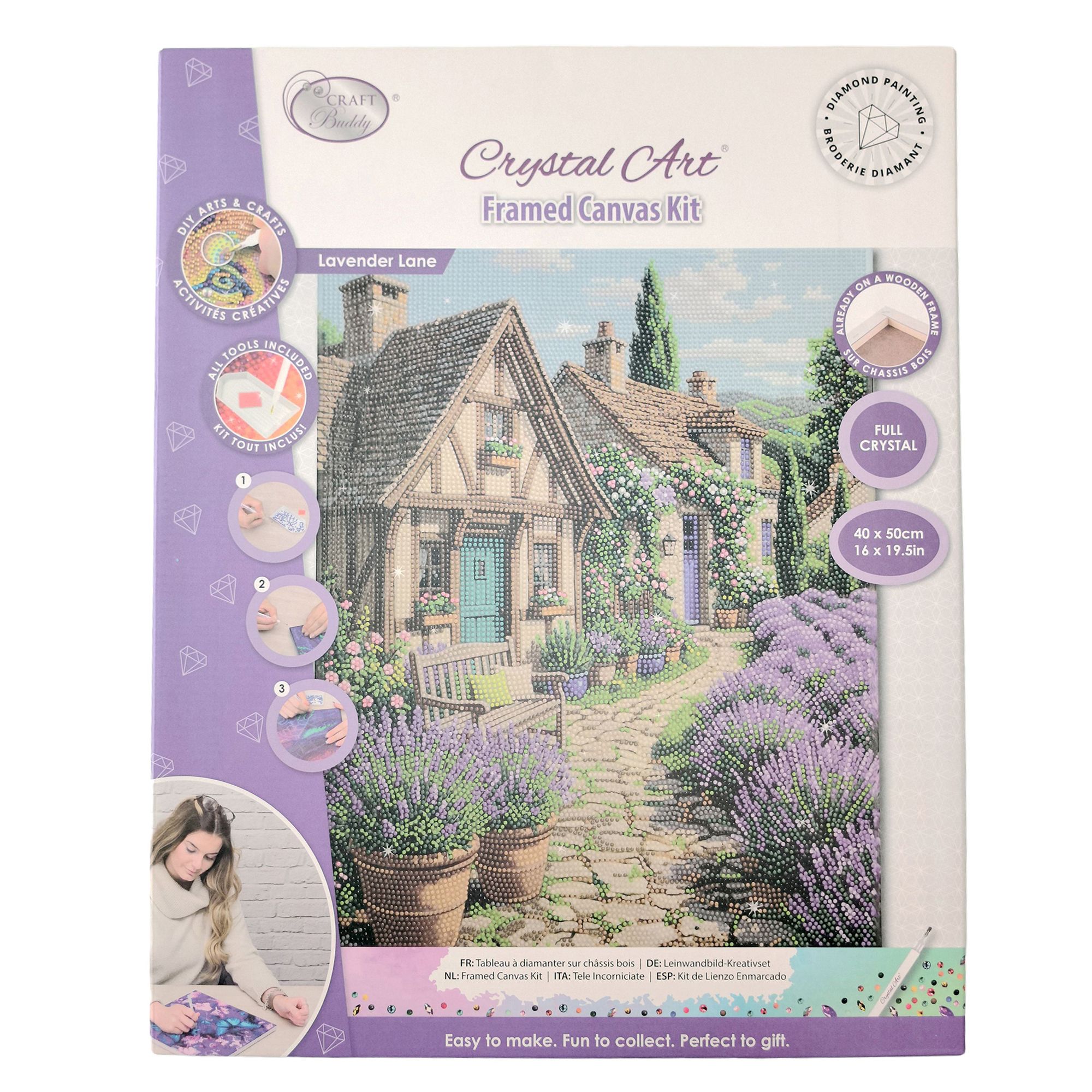 CRAFT BUDDY™ Diamond Painting Bild 40x50cm Fachwerkhaus 5tlg.