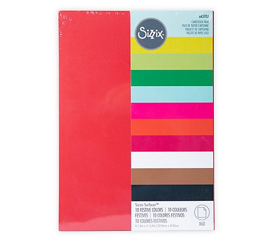 SIZZIX® Ergänzungs-Set Stanzpapier verschiedene Farben 60tlg.