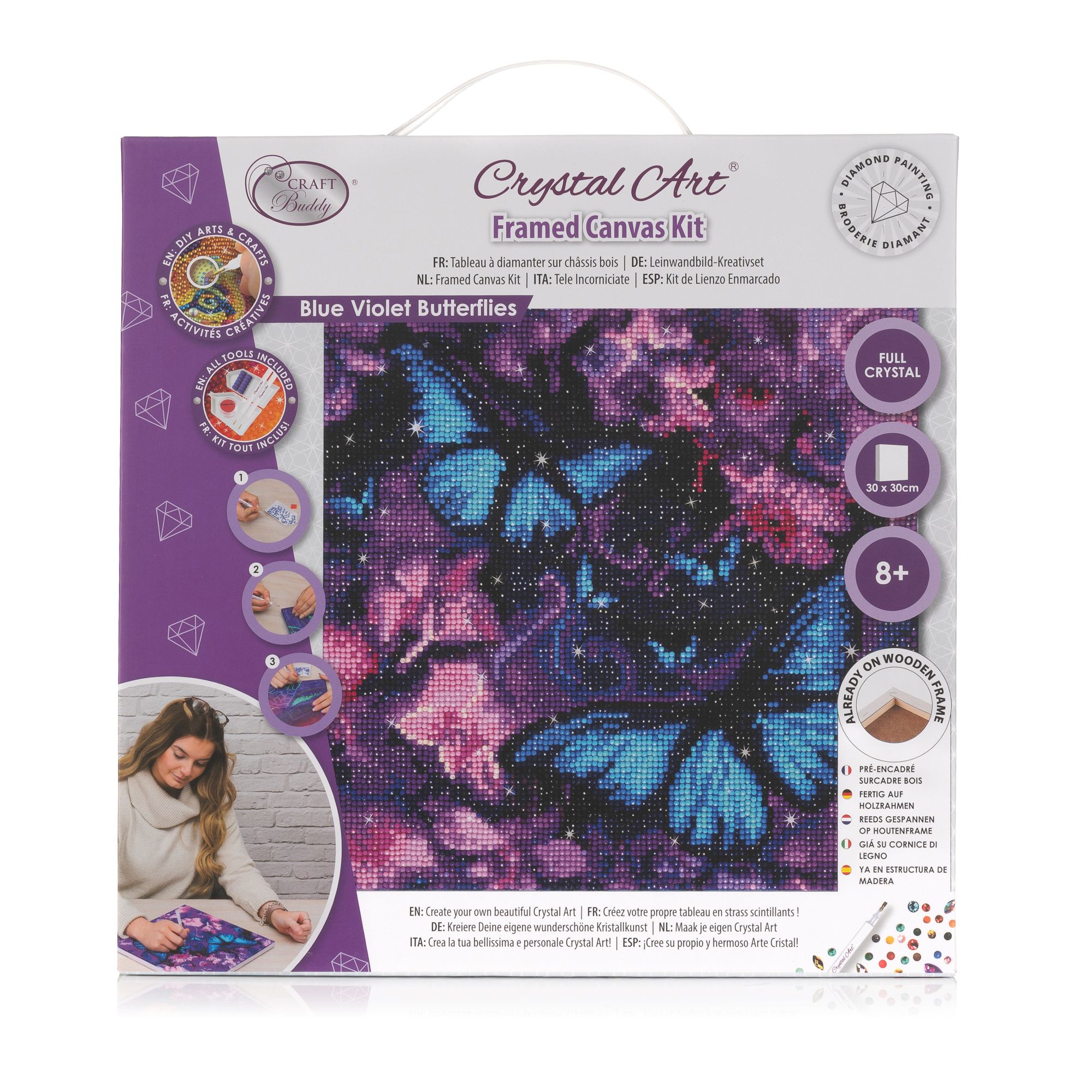 CRAFT BUDDY™ Diamond Painting Bild 30x30cm zum Nachlegen 8tlg.