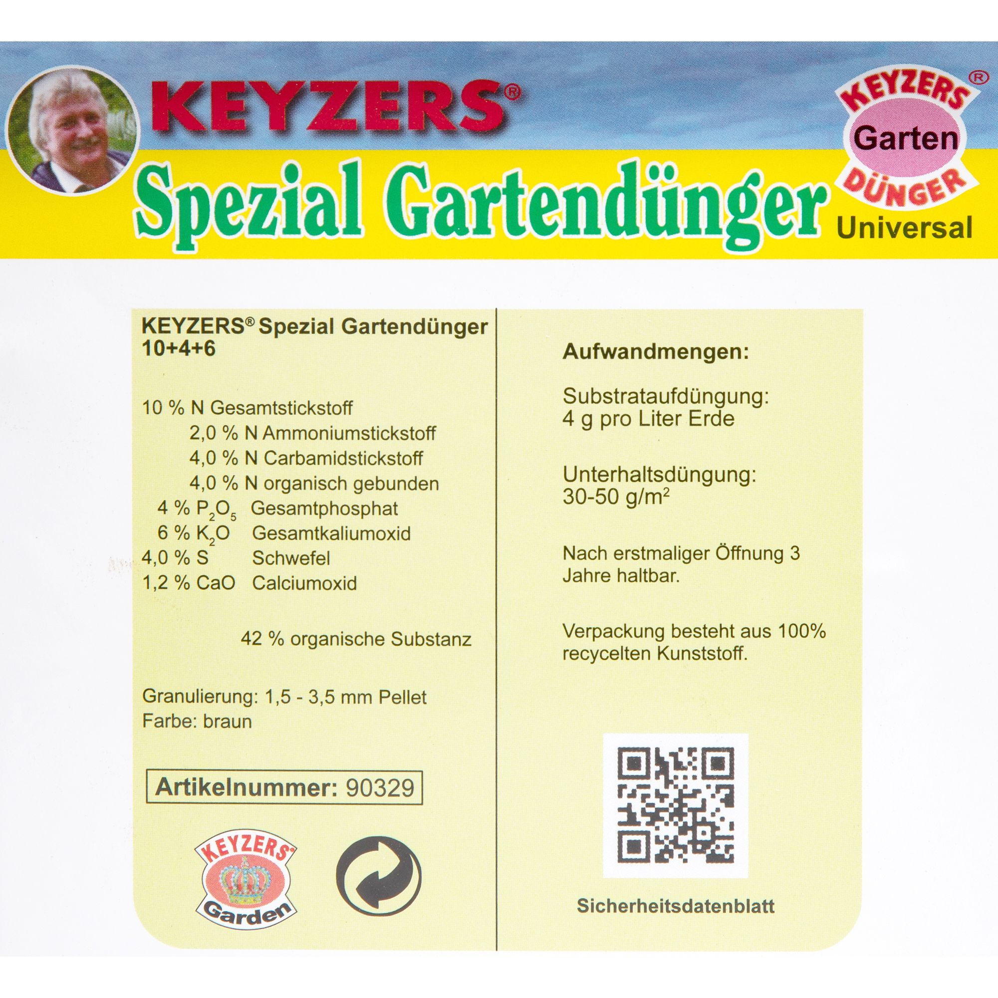 KEYZERS® Spezial Gartendünger Sofort & Langzeitwirkung 3,2kg QVC.de