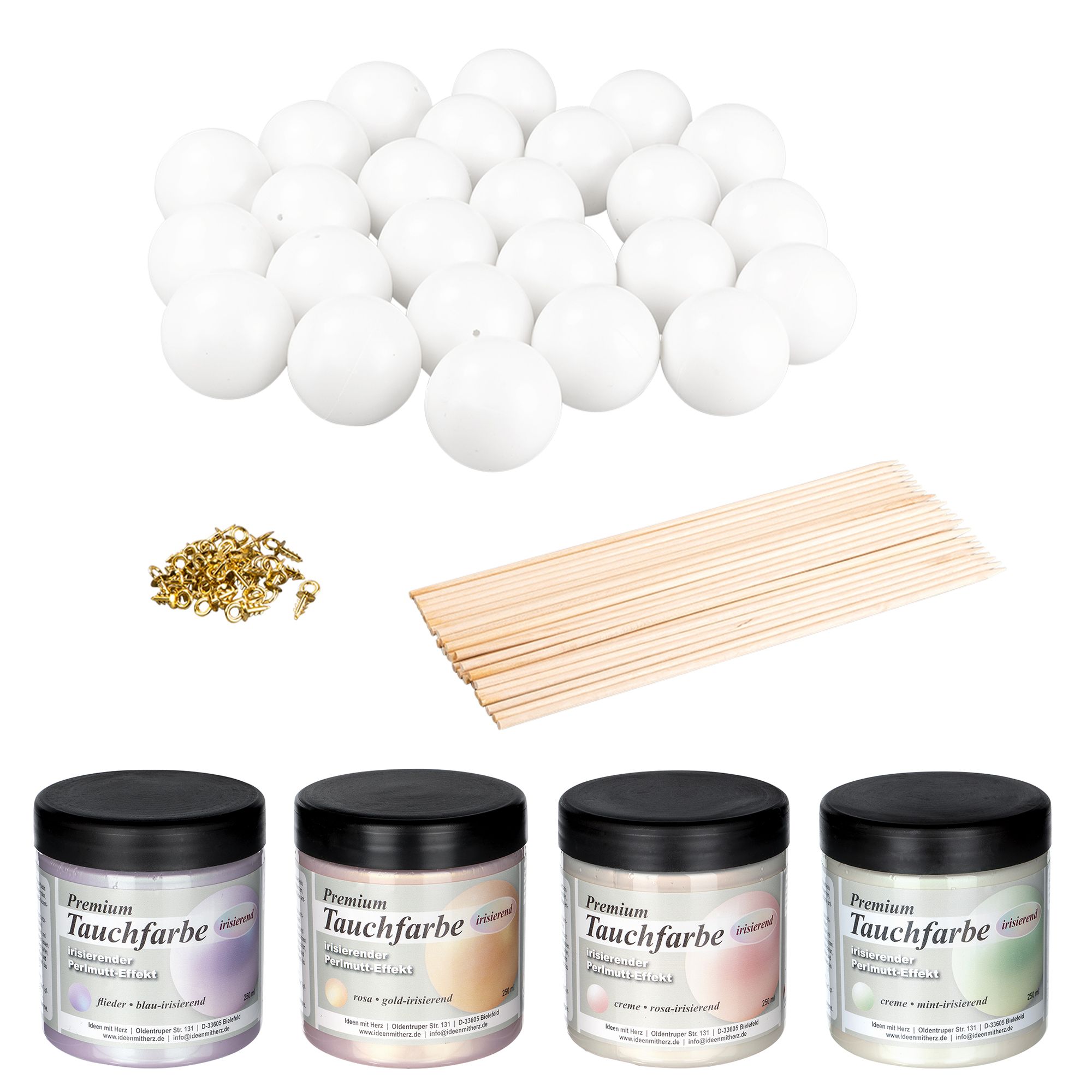 KARIN JITTENMEIER Club Artikel Kreativfarben-Set Tauchfarben mit Perlmutt Effekt, 4tlg
