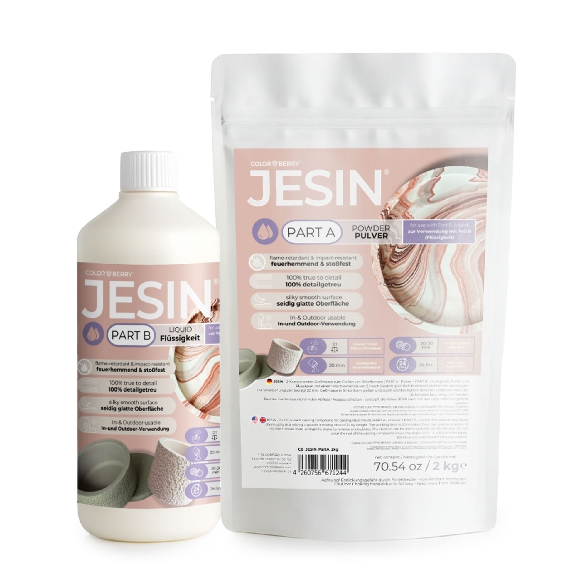 COLORBERRY Kreativ-Set Jesin® Giessmasse 3kg