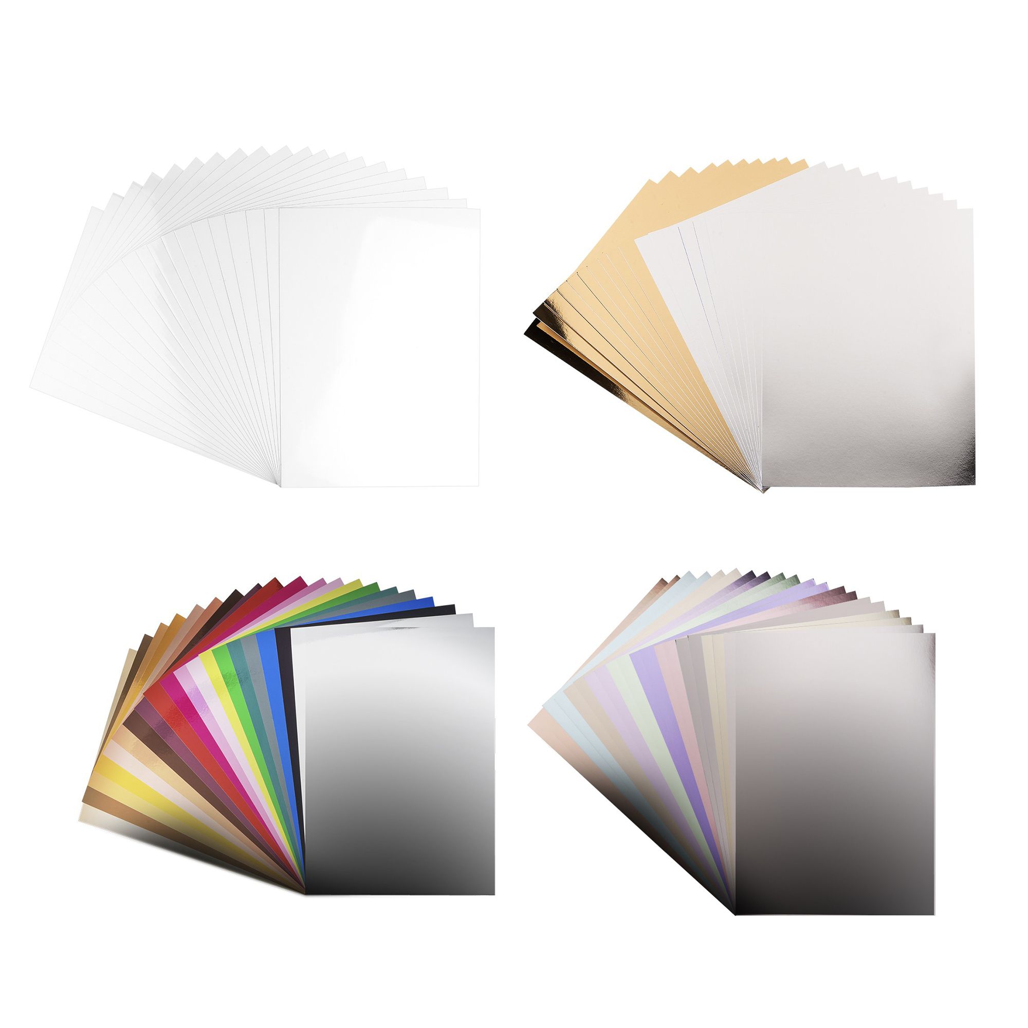 KARIN JITTENMEIER Kreativpapier-Set Effekt Karton selbstklebend 80tlg.