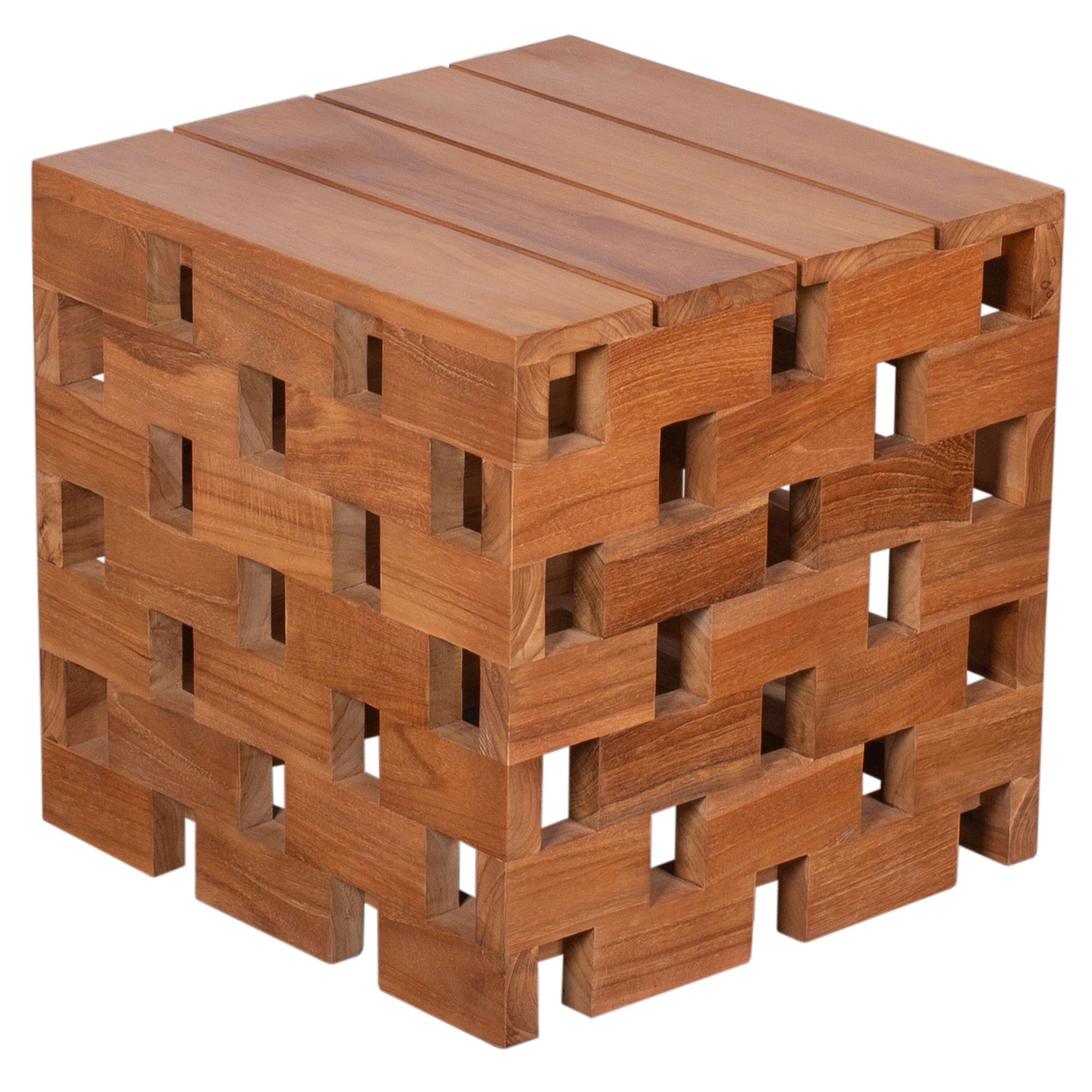 deVries Woodie Beistelltisch/Hocker Chessboard ca. 50x50x50cm