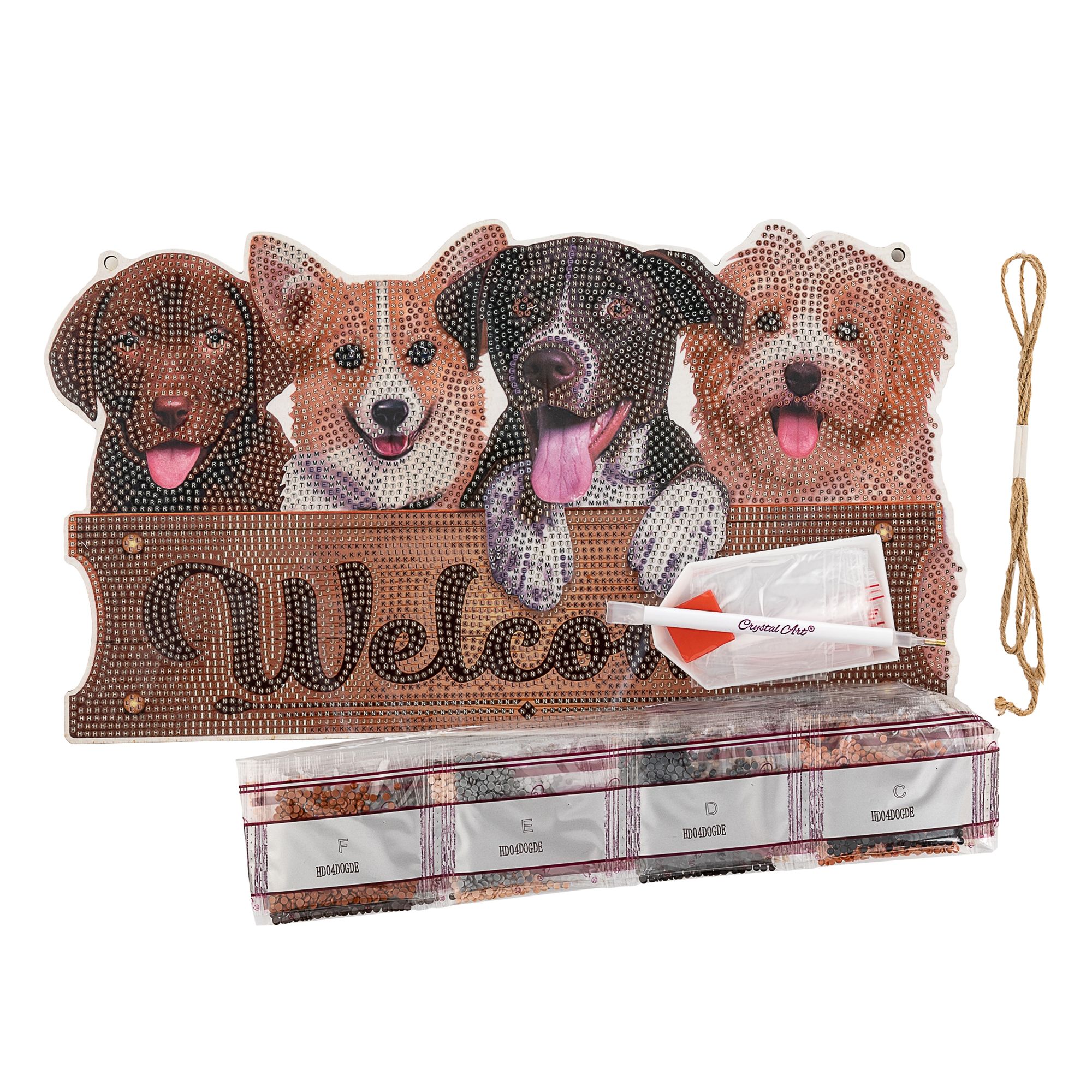 CRAFT BUDDY Diamond Painting WillkommenSchild zum Nachlegen 7tlg. QVC.de