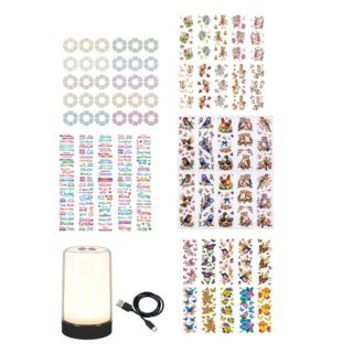 KARIN JITTENMEIER Kreativ-Set LED Tischlampe & Transparentsticker 52tlg.