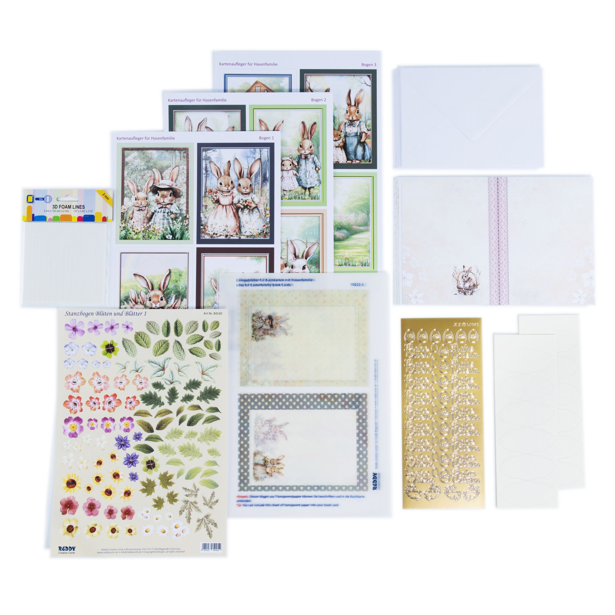 REDDY Grußkarten-Set Buchkarten zu Ostern 32tlg.