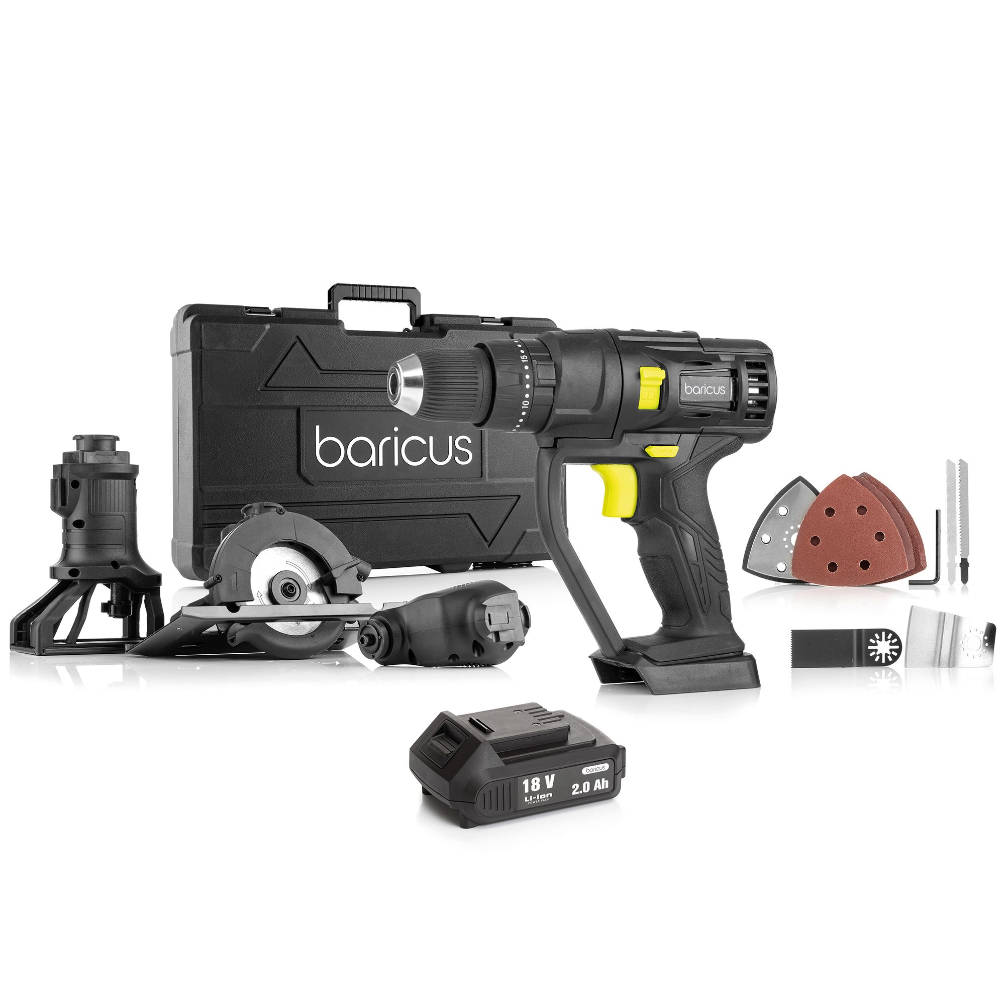BARICUS Multi Head Tool 7in1 Multifunktional im Aufbewahrungskoffer 5J.Herstellergarantie
