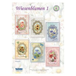 REDDY Grußkarten-Set Wiesenblumen inkl. Stanzbogen 19tlg.