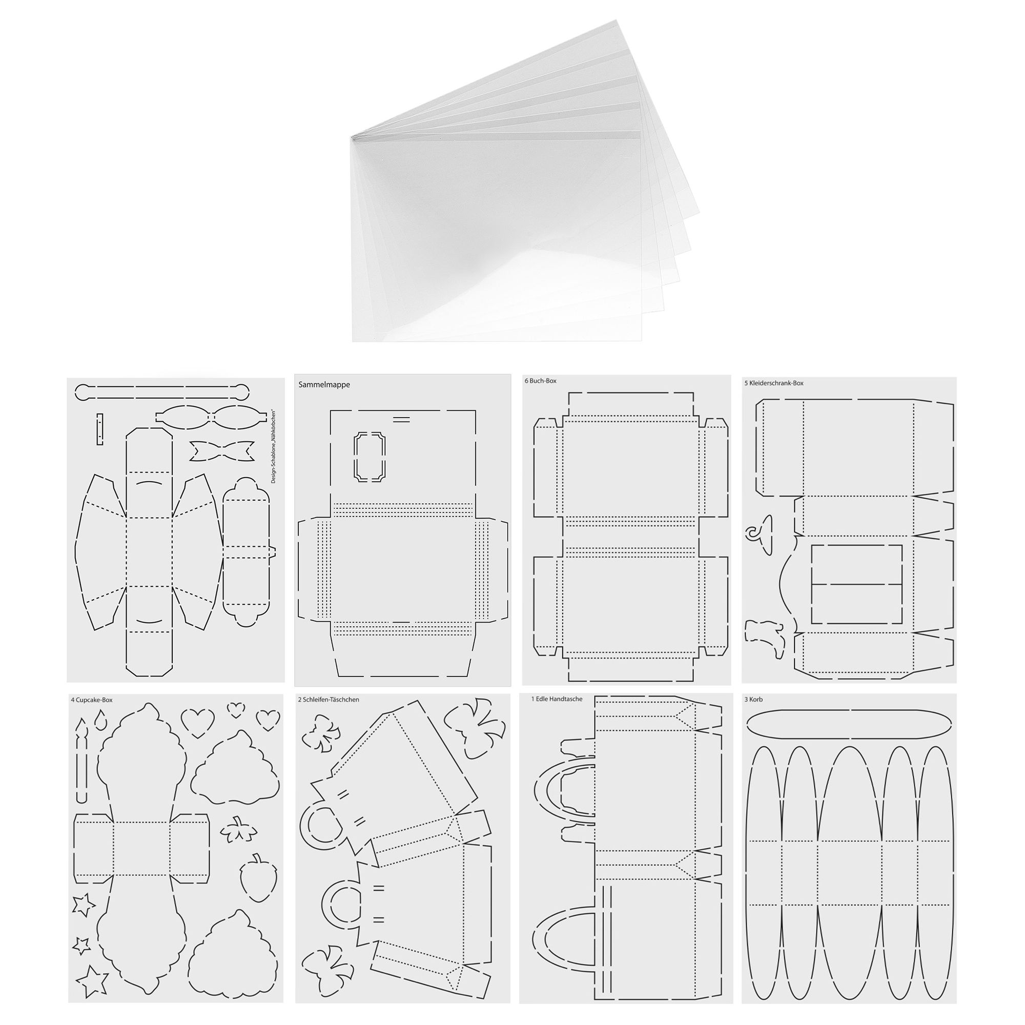 KARIN JITTENMEIER Schablonen-Set Design Schablonen & Windradfolien 13tlg.
