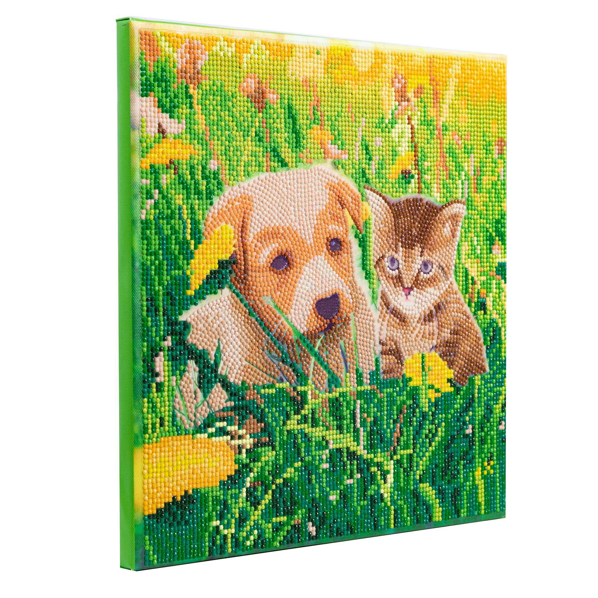 CRAFT BUDDY Diamond Painting Tierbabys zum Nachlegen 30x30cm, 8tlg