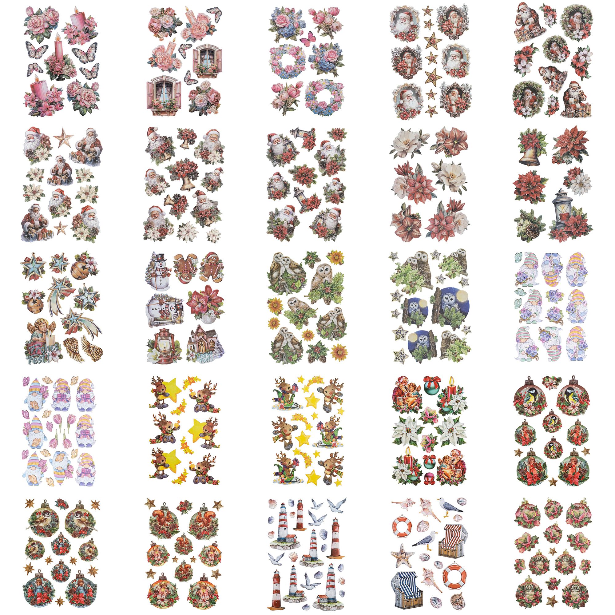 KARIN JITTENMEIER Sticker-Set 3D Reliefsticker versch. Anlässe 25tlg.