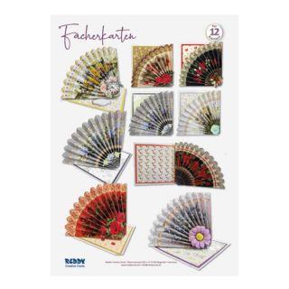 REDDY Grußkarten-Set Fächerkarten Blumen 51tlg.