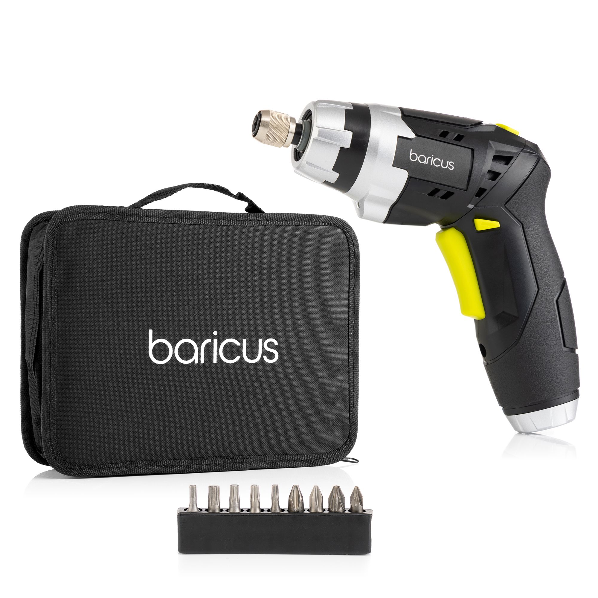 BARICUS 3,6V Akkuschrauber inkl. Softbag & Bitset 9tlg. 5J.Herstellergarantie