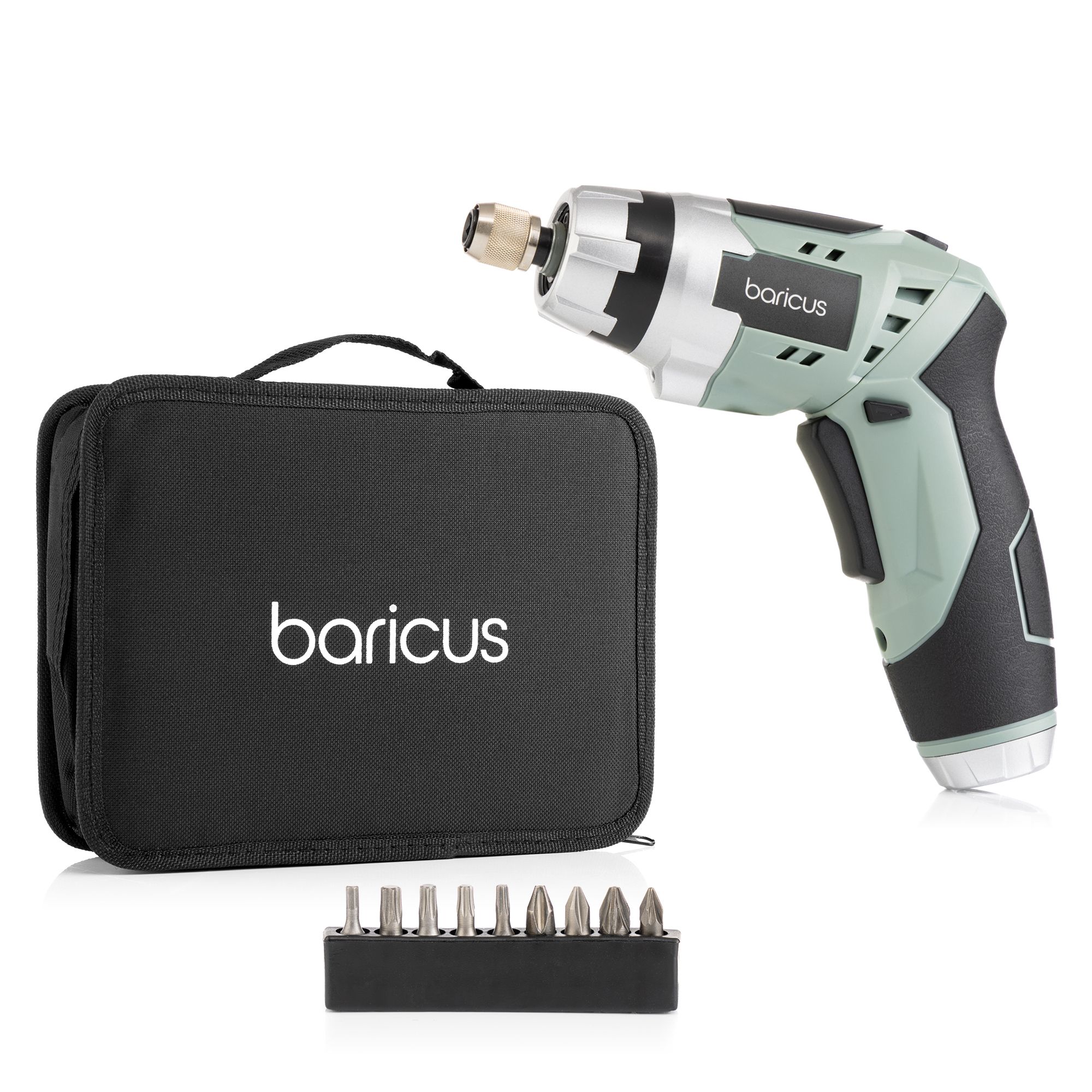 BARICUS 3,6V Akkuschrauber inkl. Softbag & Bitset 9tlg. 5J.Herstellergarantie