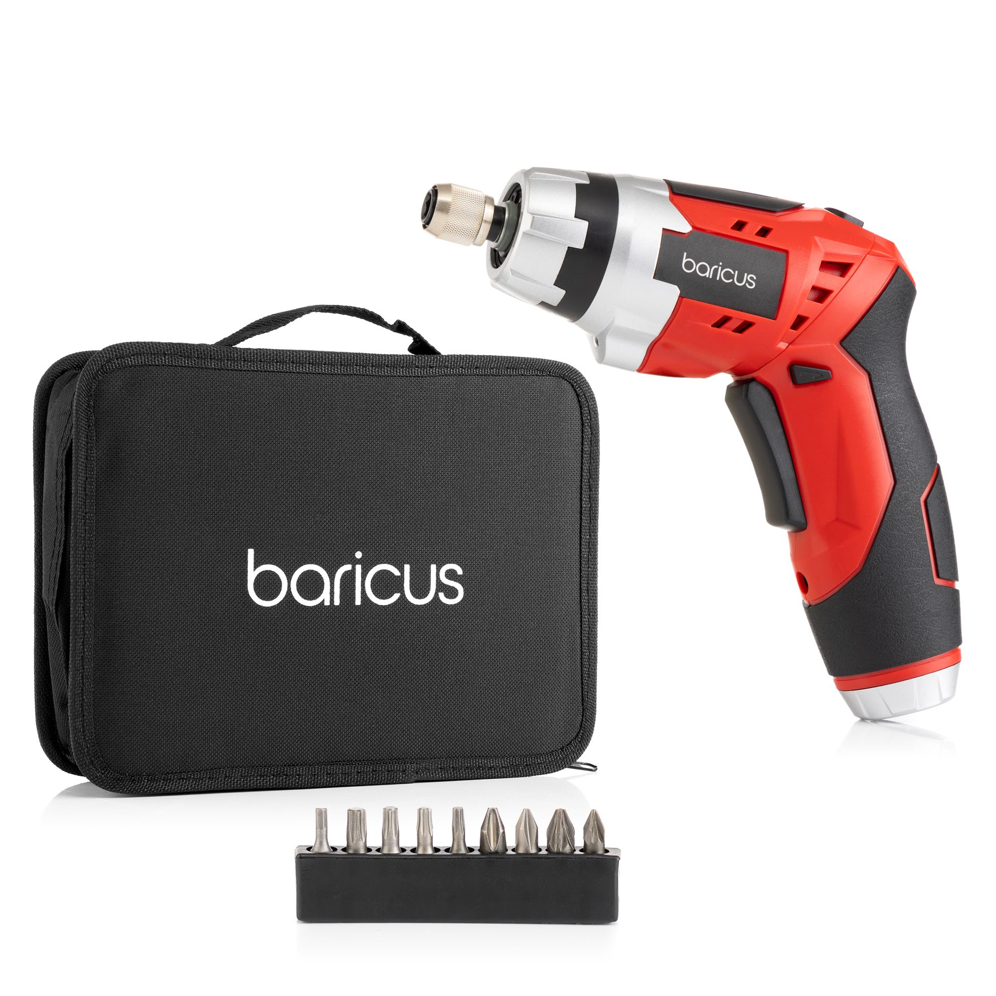 BARICUS 3,6V Akkuschrauber inkl. Softbag & Bitset 9tlg. 5J.Herstellergarantie