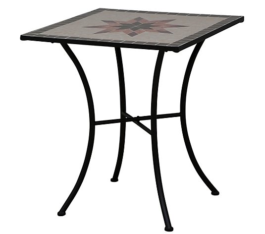 SIENA GARDEN Tisch STELLA Keramik-Tischplatte Stahlgestell 64x64x71cm
