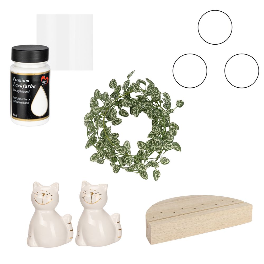 KARIN JITTENMEIER Kreativ-Set Deko Figuren & Efeu Girlande 8tlg.