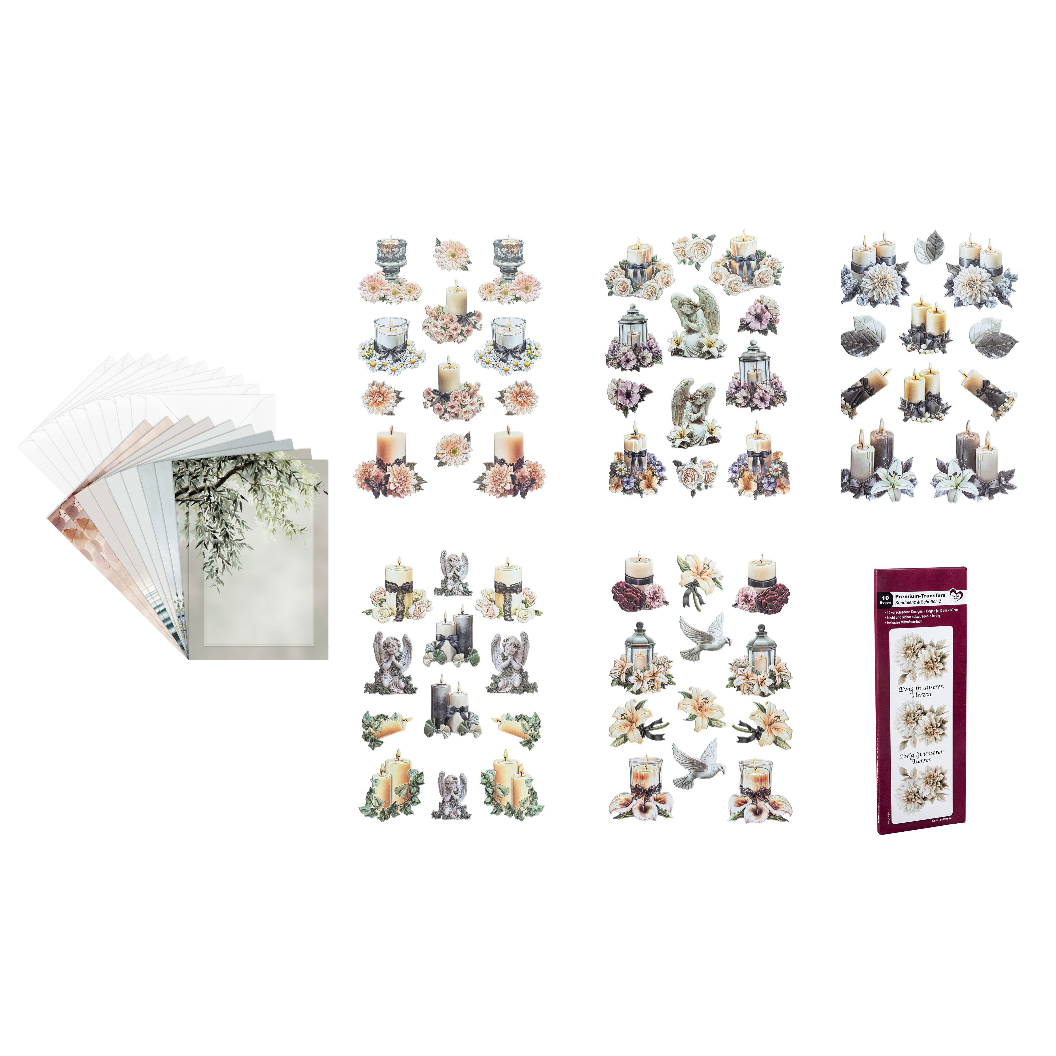 KARIN JITTENMEIER Club Artikel Grußkarten-Set Kondolenz 36tlg.