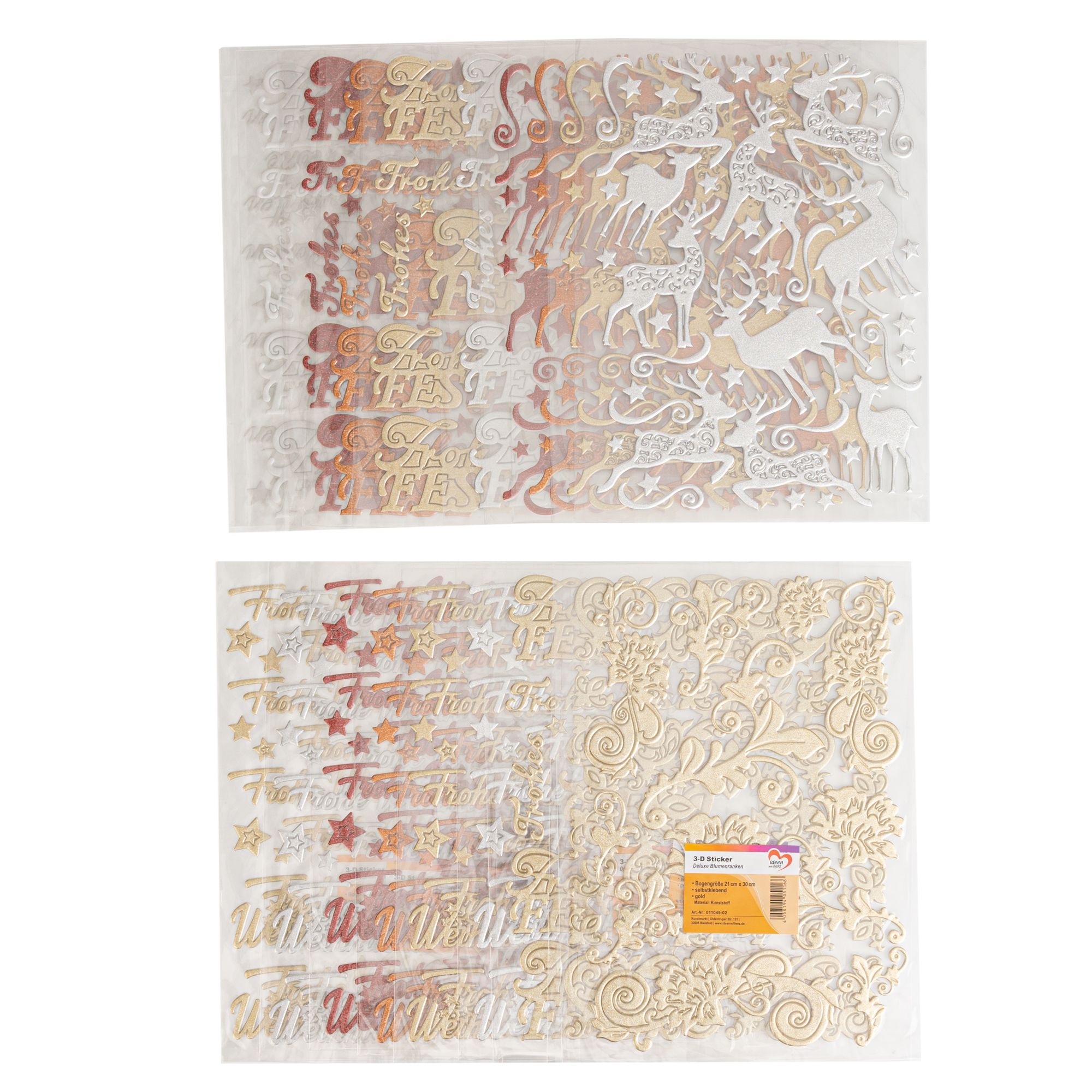 KARIN JITTENMEIER Sticker-Set 3D-Sticker verschiedene Motive 20tlg ...