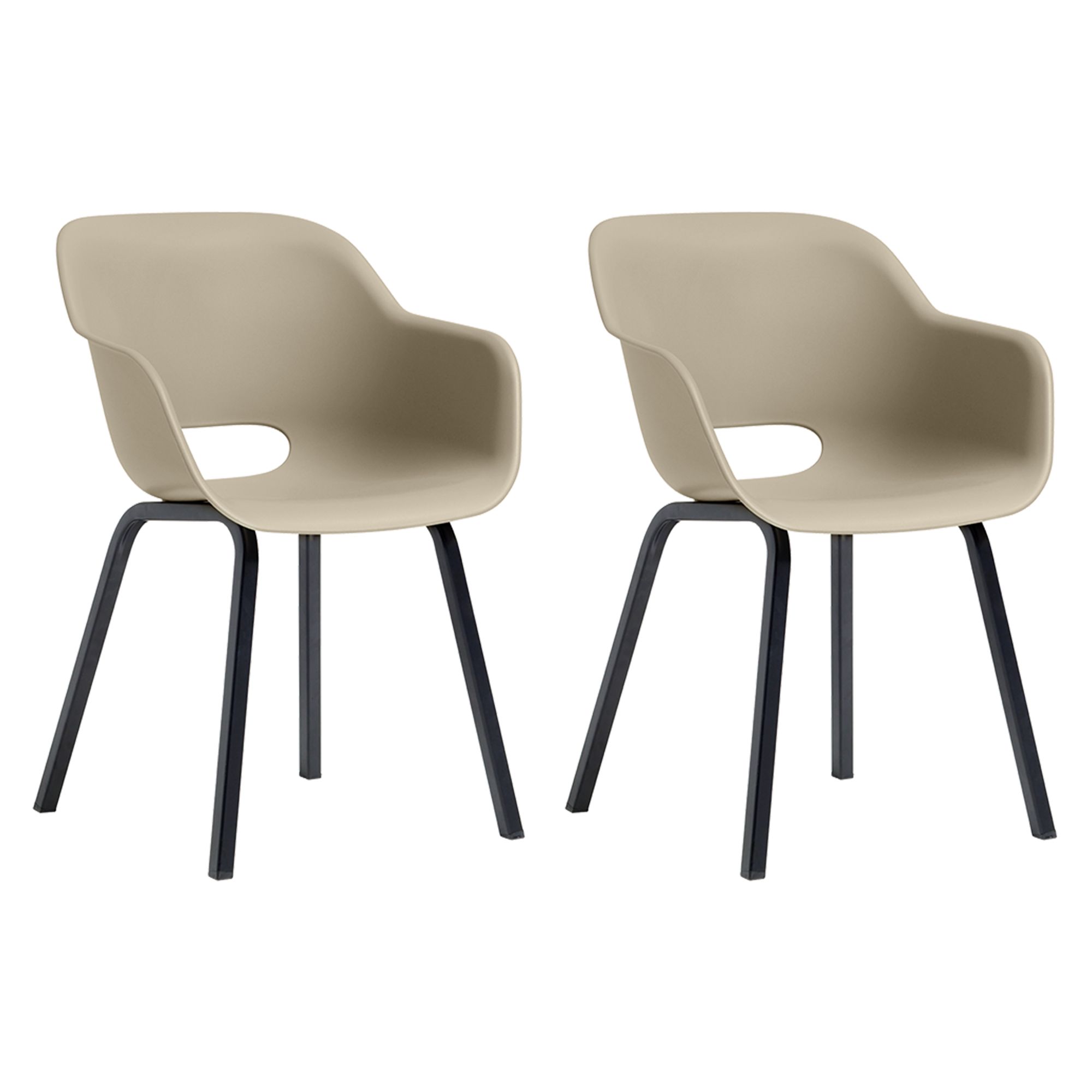 KETER® Schalenstuhl NOA mit Metallbeinen 2er Set outdoorgeeignet