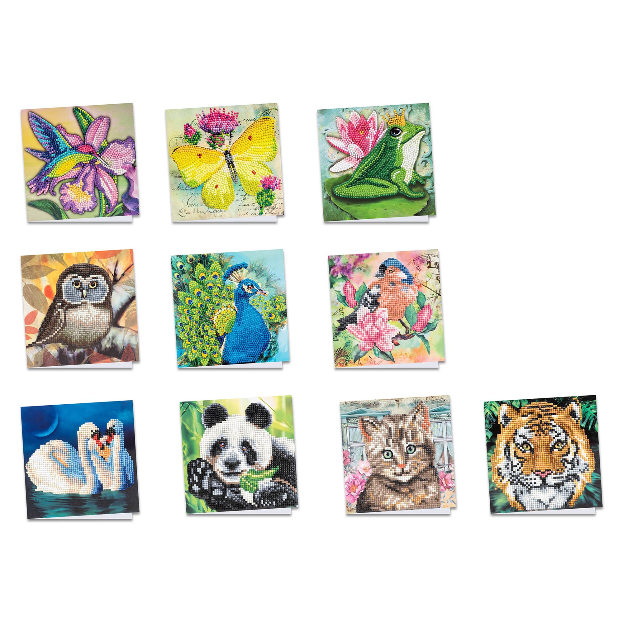 KARIN JITTENMEIER Diamond Painting Grußkarten-Set Tiermotive 60tlg.