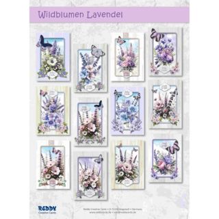 REDDY Grußkarten-Set Wildblumen Lavendel 29tlg.